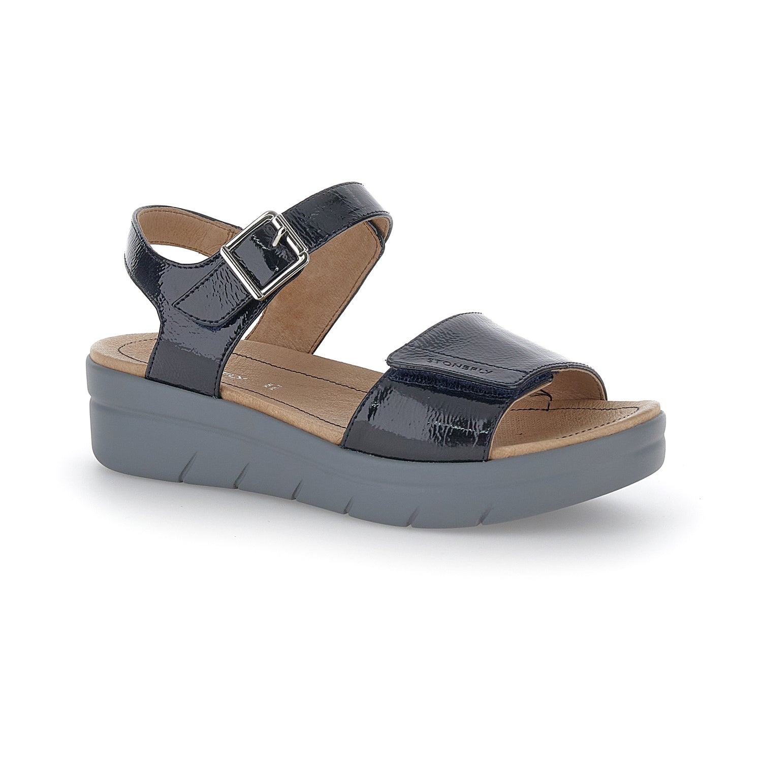 DONNA SANDALI CON ZEPPA AQUA 2 BLU SCURO 108231 100 02