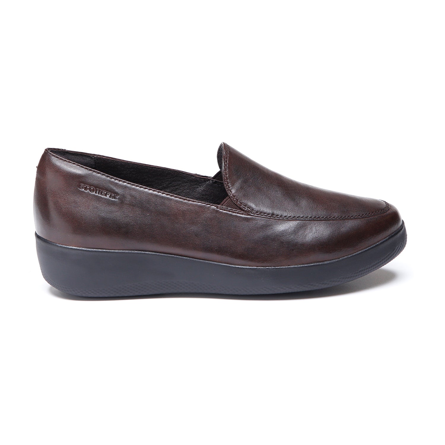 Mocassino con Tacco Emanuelle Vee Cuoio da Donna Marrone