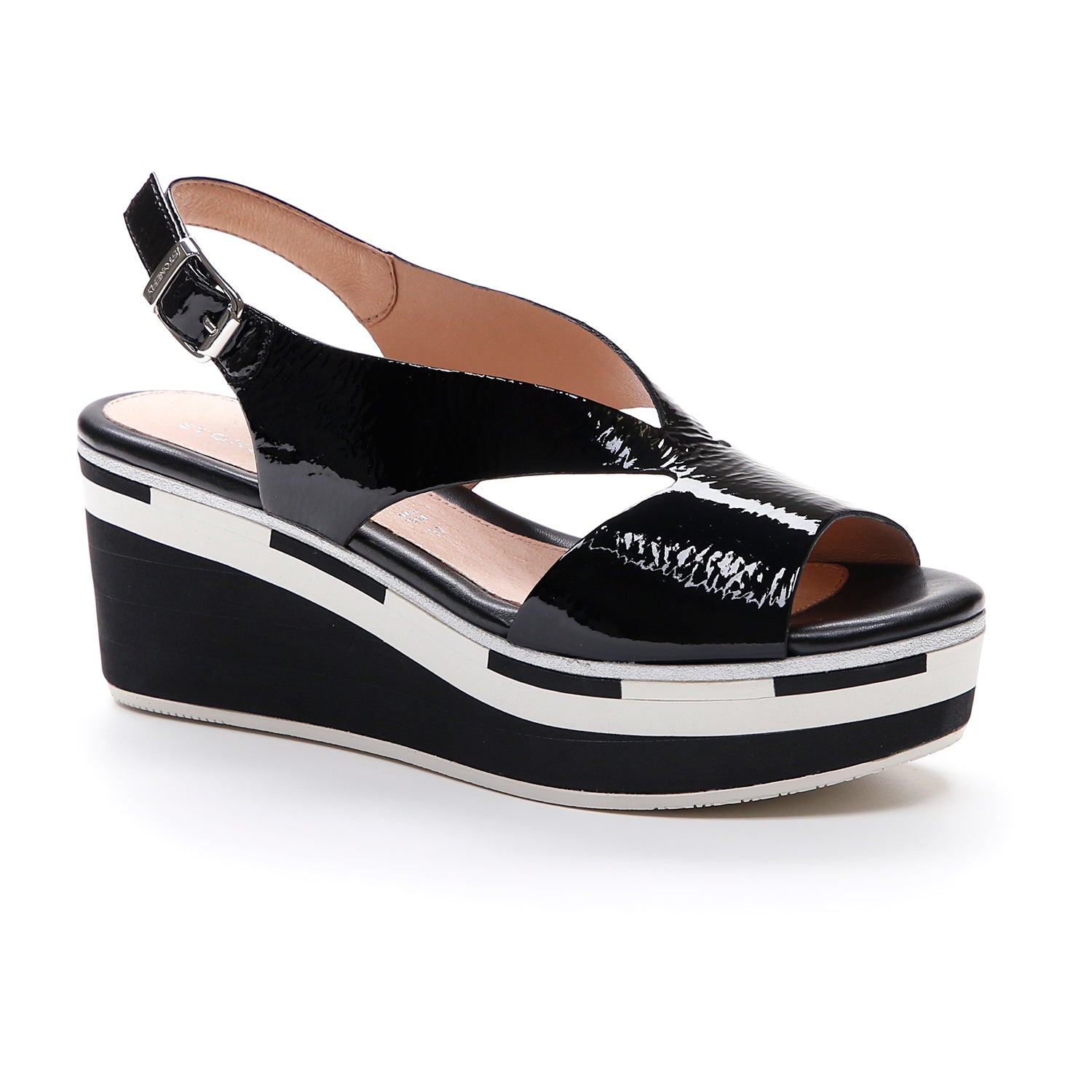 DONNA SANDALI CON ZEPPA DIVA 10 NERO 213774 000 02