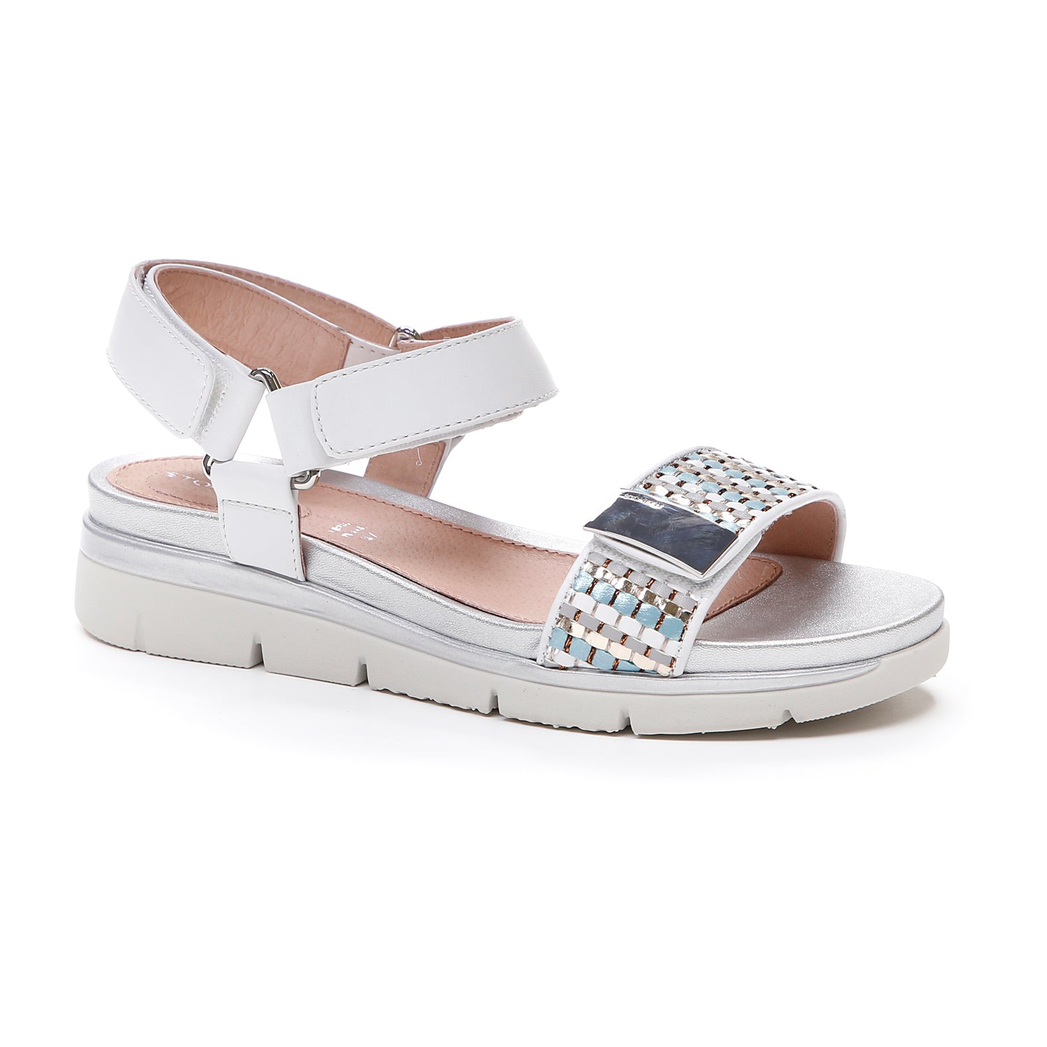 DONNA SANDALI CON ZEPPA ELODY 11 BIANCO 213861 150 02