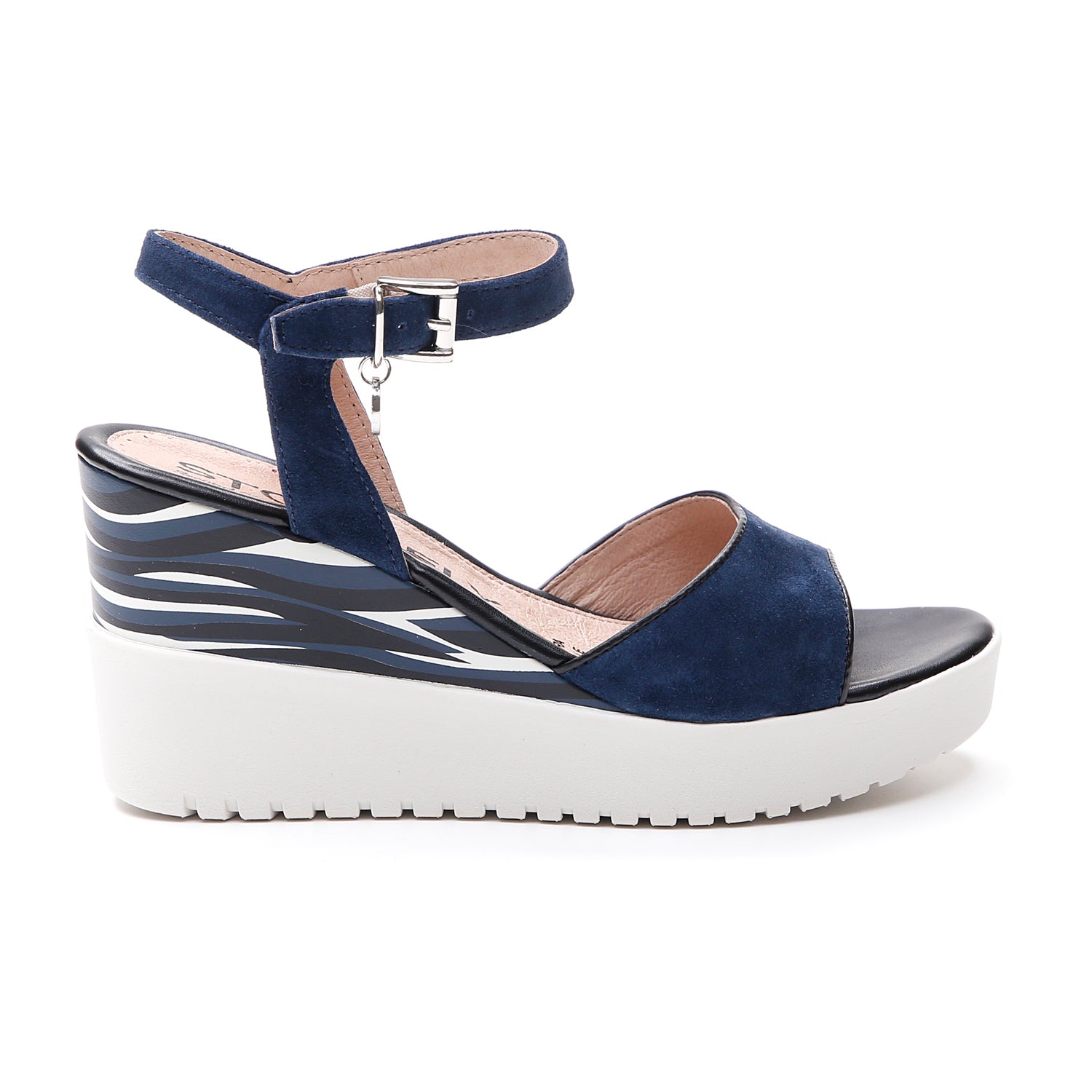 DONNA SANDALI CON ZEPPA ELY 11 BLU SCURO 213915 144 01