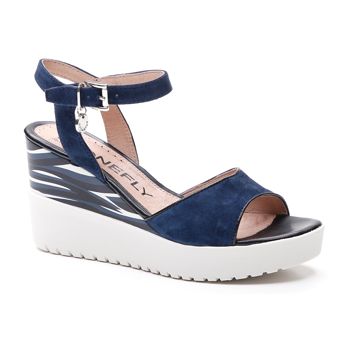 DONNA SANDALI CON ZEPPA ELY 11 BLU SCURO 213915 144 02