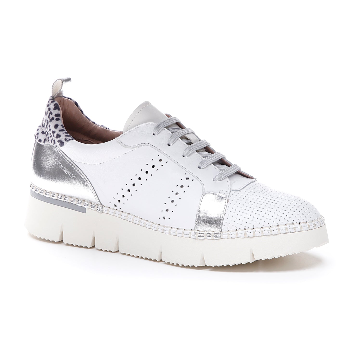 DONNA SCARPE ALLACCIATE ELITTE LADY 4 BIANCO 213924 010 02