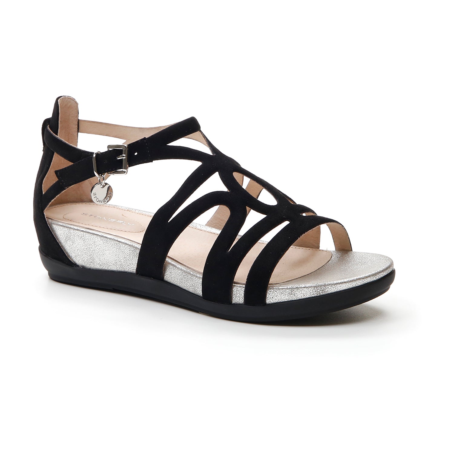 DONNA SANDALI CON ZEPPA EVE 25 NERO 216079 000 02