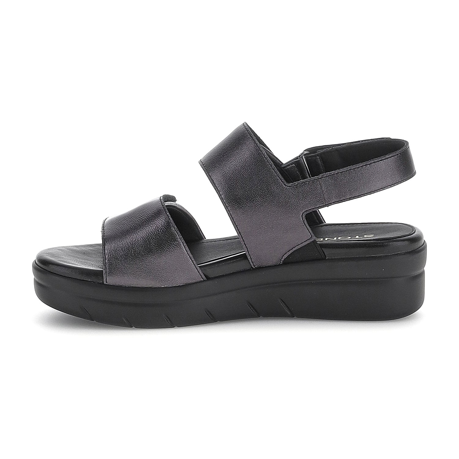 DONNA SANDALI CON ZEPPA AQUA 12 GRIGIO SCURO 217547 8FP 03