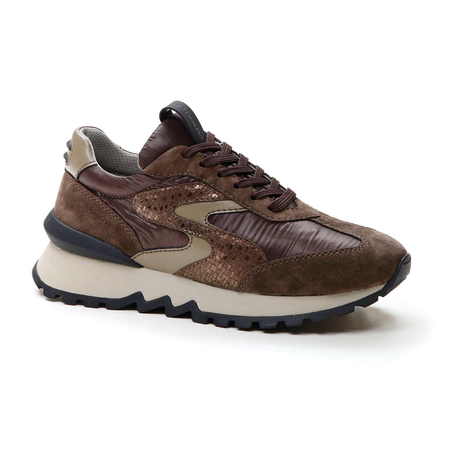 DONNA SCARPE ALLACCIATE SIMPLY LADY 2 MARRONE SCURO 218448 410 02