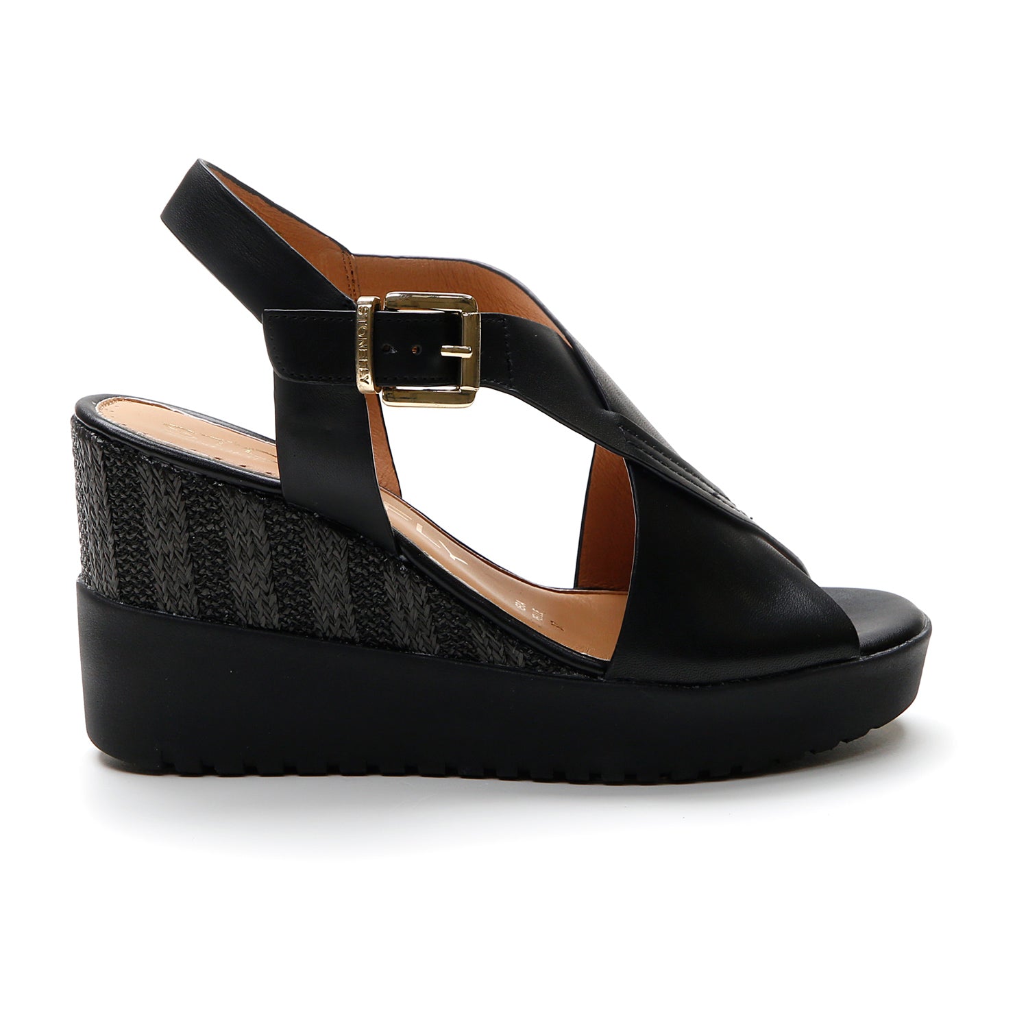 ELY 16 WEDGE SANDAL BLACK