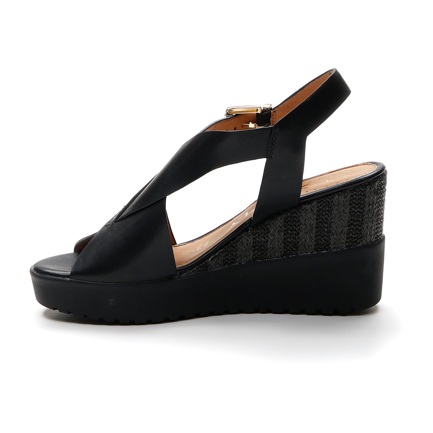 DONNA SANDALI CON ZEPPA ELY 16 NERO 219133 000 03