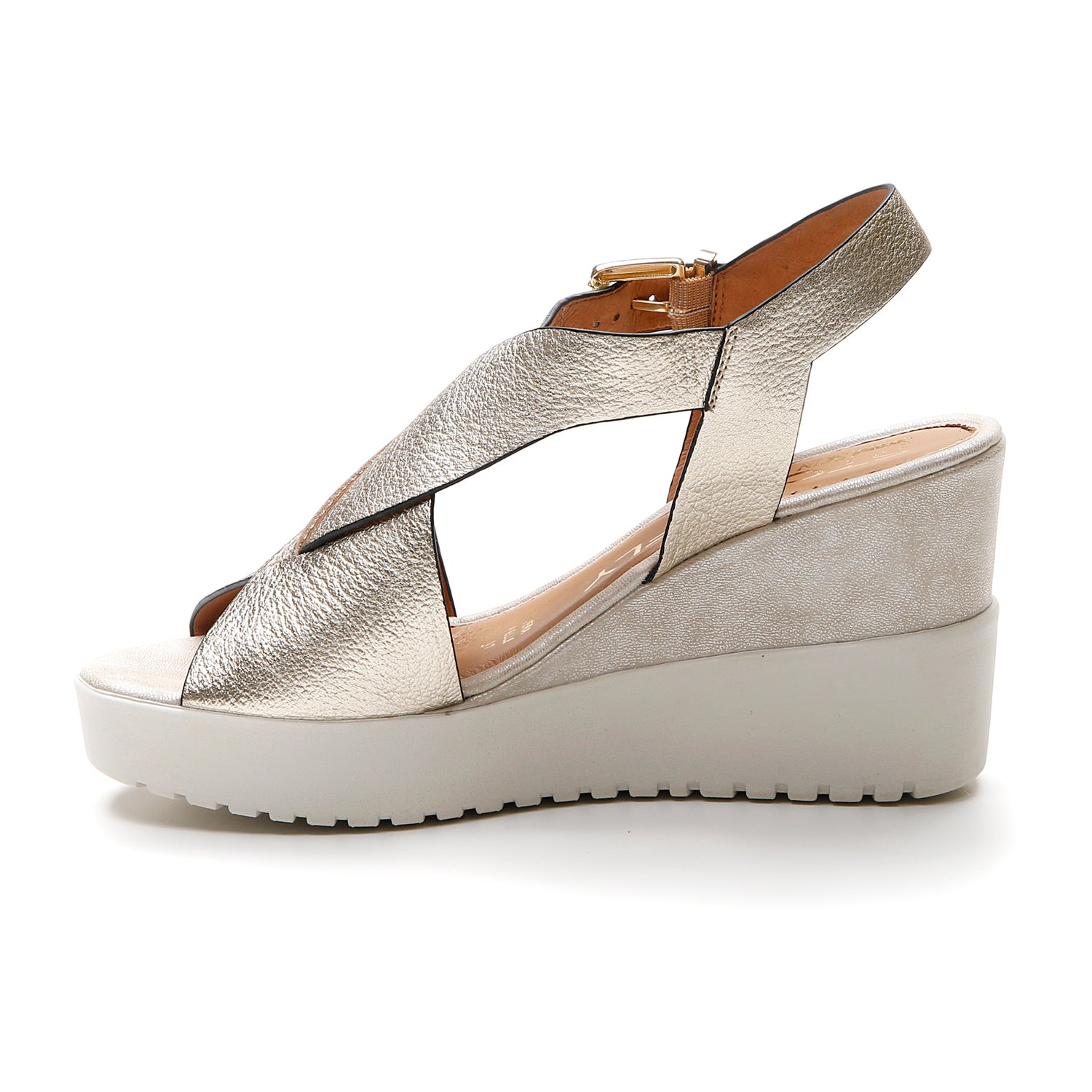 DONNA SANDALI CON ZEPPA ELY 16 ORO 219134 067 03