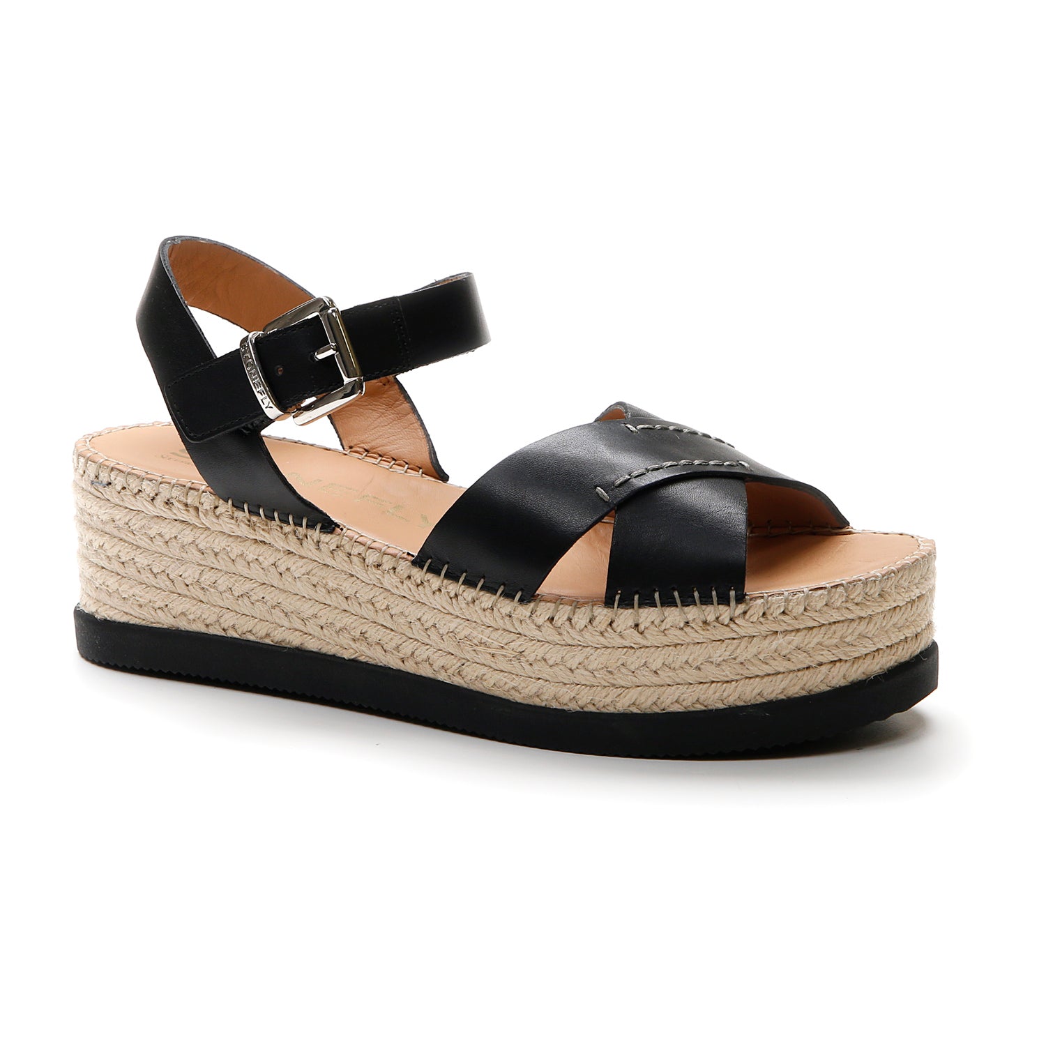 DONNA SANDALI CON ZEPPA ALEXIA 3 NERO 219333 000 02