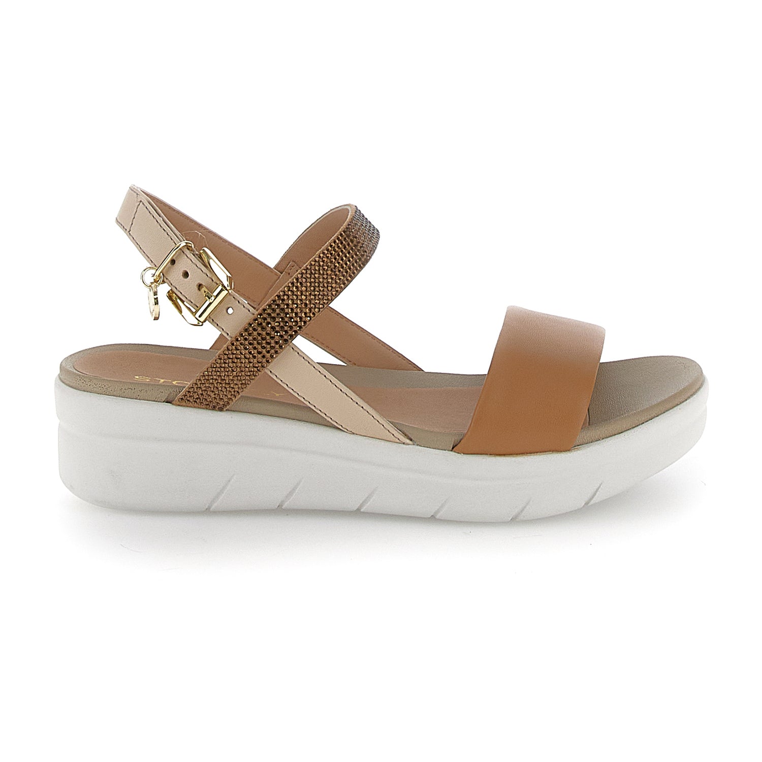 DONNA SANDALI CON ZEPPA AQUA 22 BEIGE 219395 C9K 01