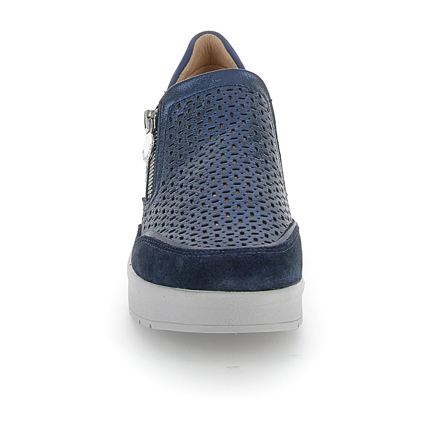 DONNA SLIP ON SHOES CREAM 50 BLU SCURO 220735 100 04