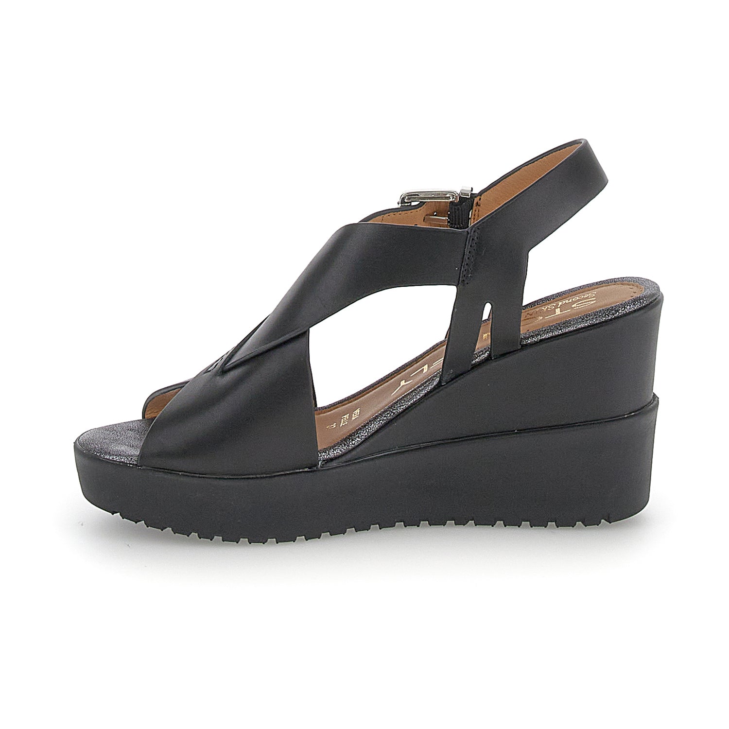 DONNA SANDALI CON ZEPPA ELY 18 NERO 220748 000 03