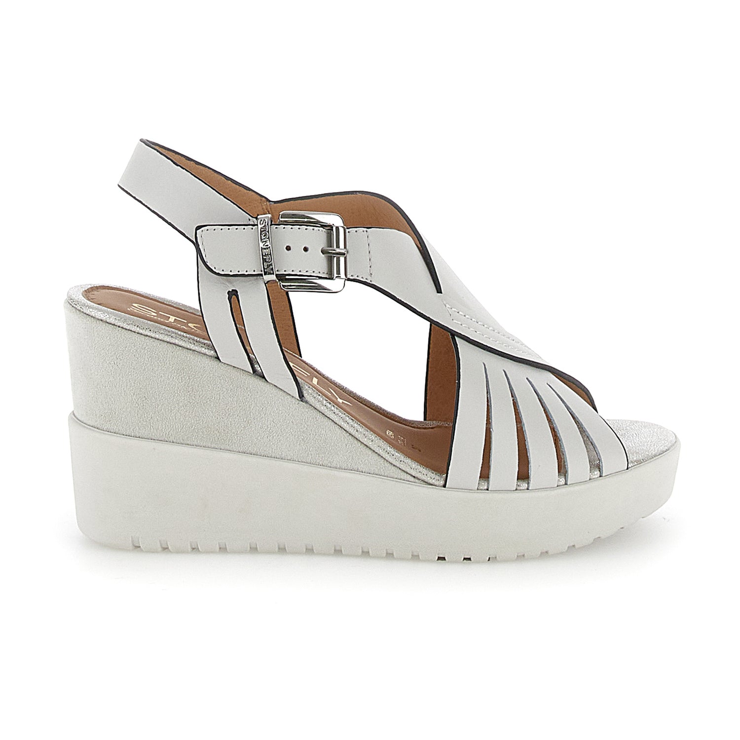 DONNA SANDALI CON ZEPPA ELY 18 BIANCO 220748 151 01