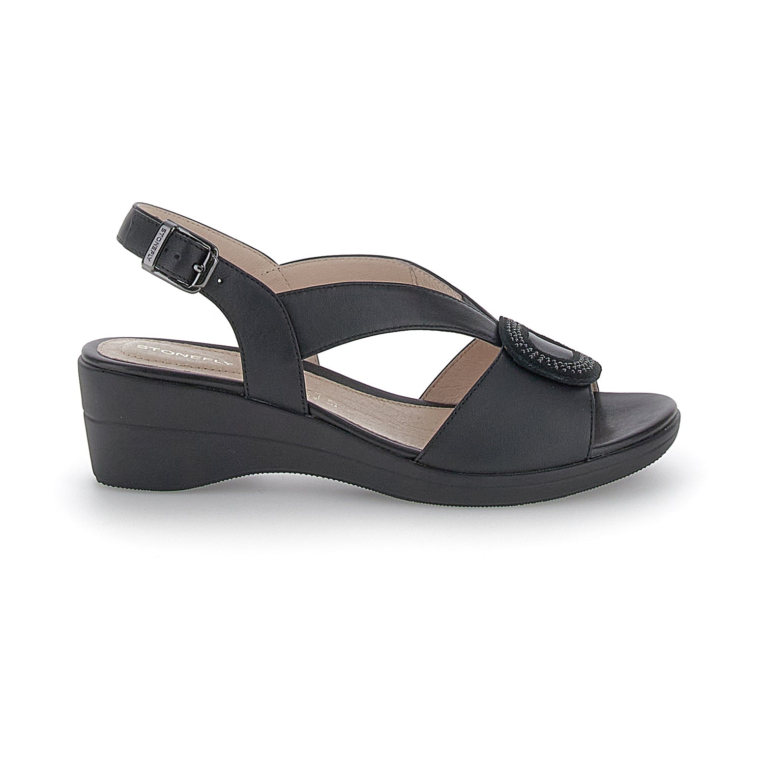 DONNA SANDALI CON ZEPPA VANITY 33 NERO 220861 000 01