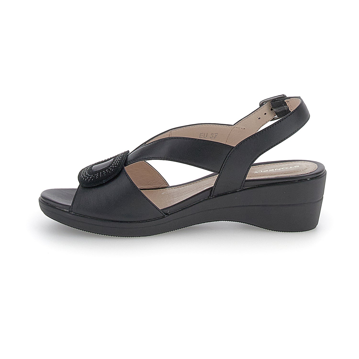 DONNA SANDALI CON ZEPPA VANITY 33 NERO 220861 000 03