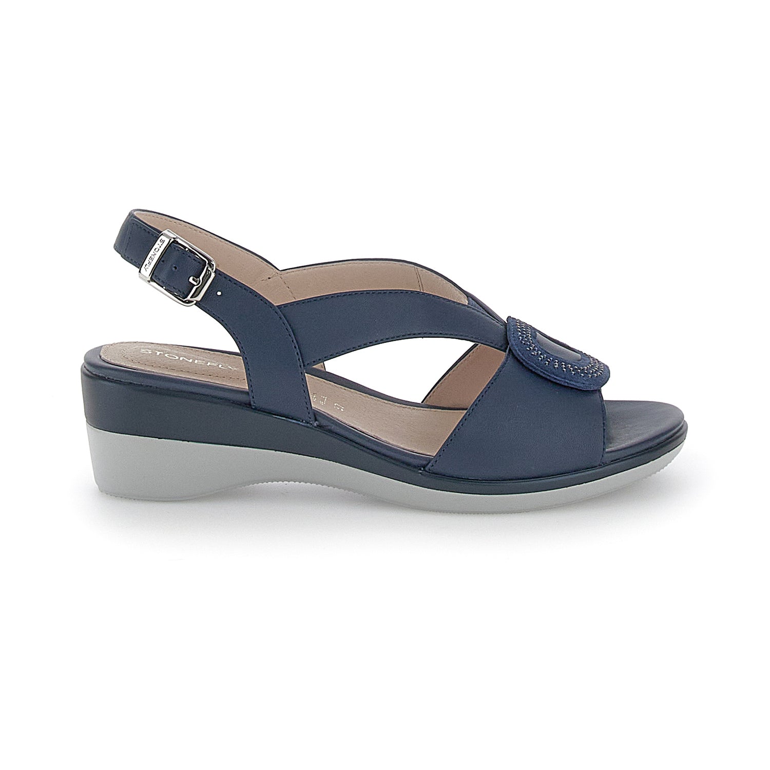 VANITY III 33 WEDGE SANDAL DARK BLUE