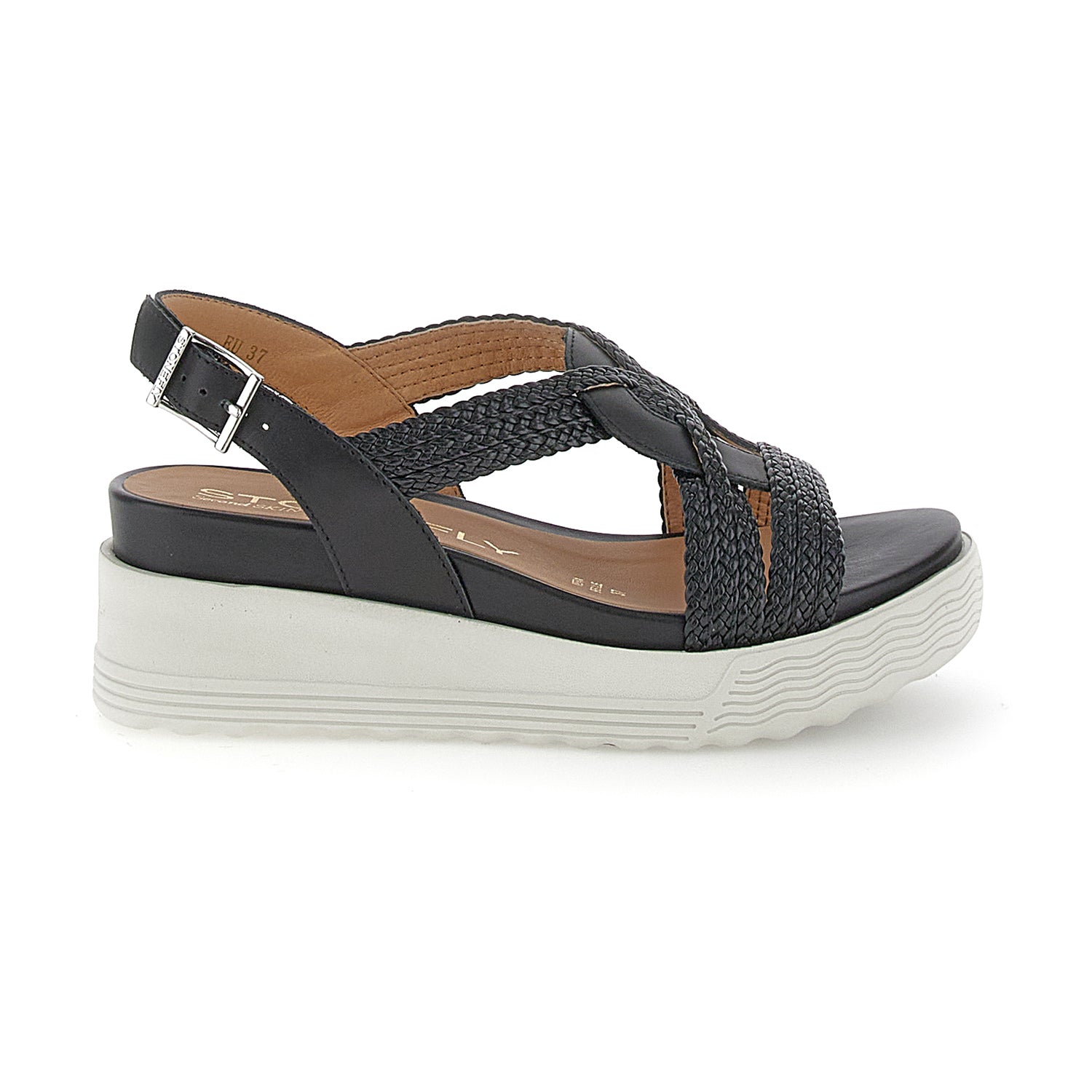 DONNA SANDALI CON ZEPPA PARKY 24 NERO 220895 000 01