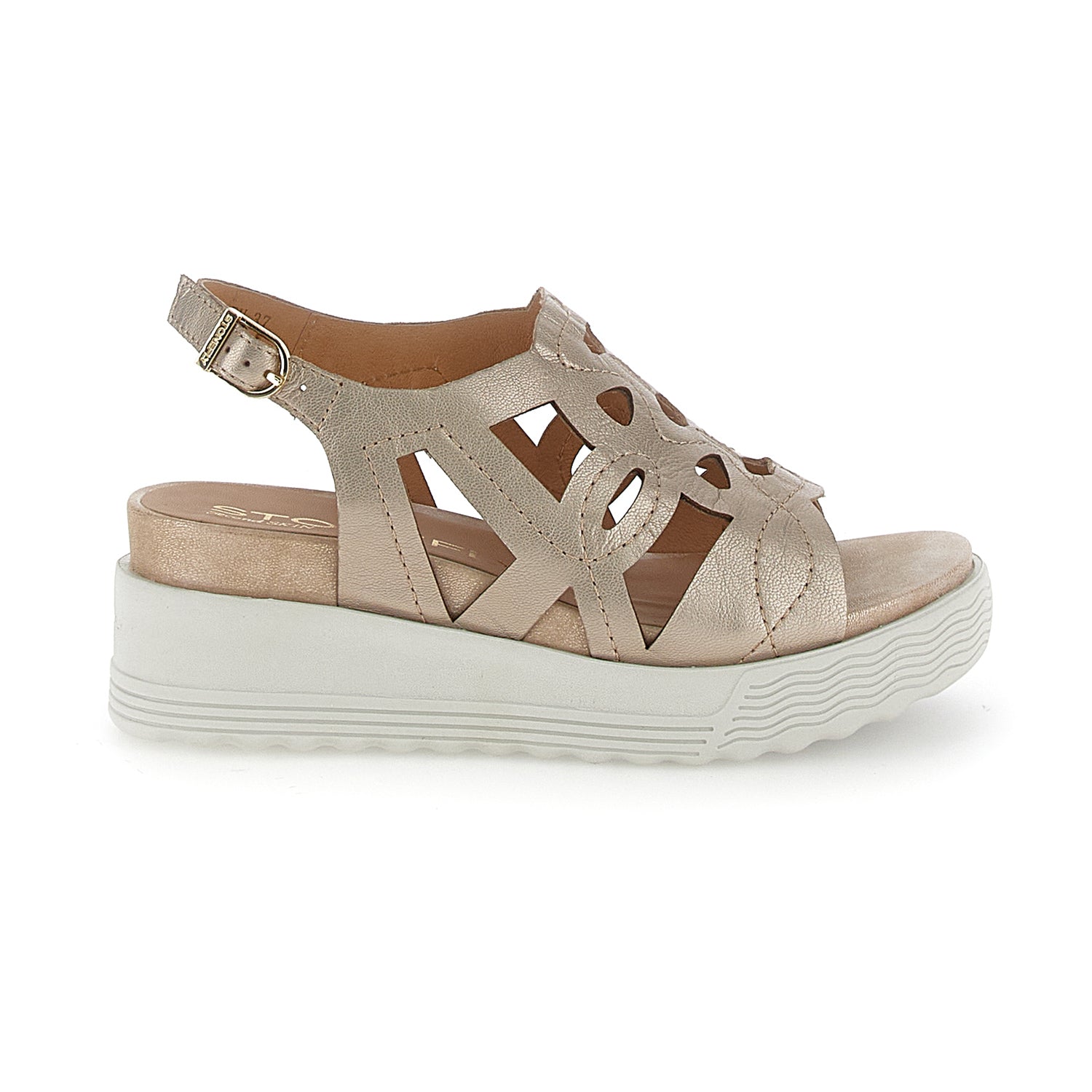 DONNA SANDALI CON ZEPPA PARKY 25 ORO 220898 I89 01