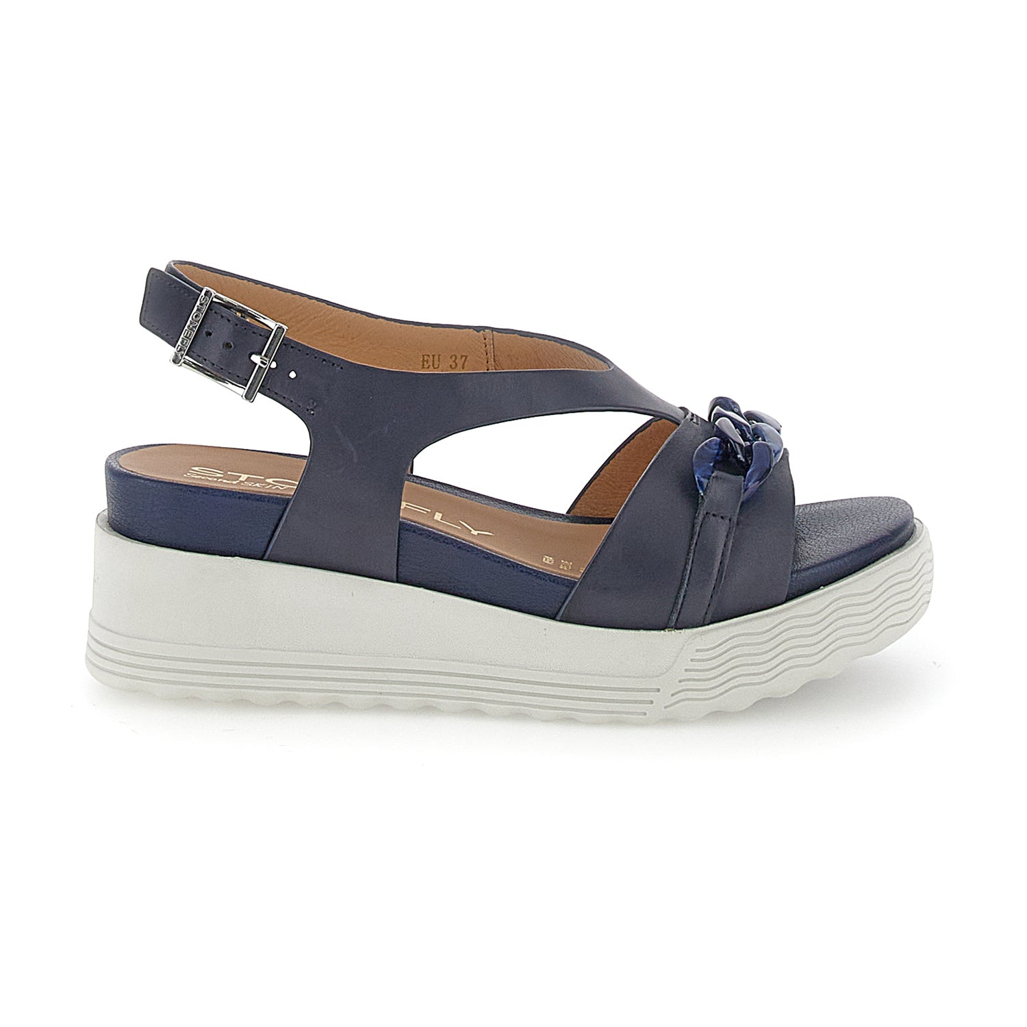 DONNA SANDALI CON ZEPPA PARKY 28 BLU SCURO 220903 05H 01