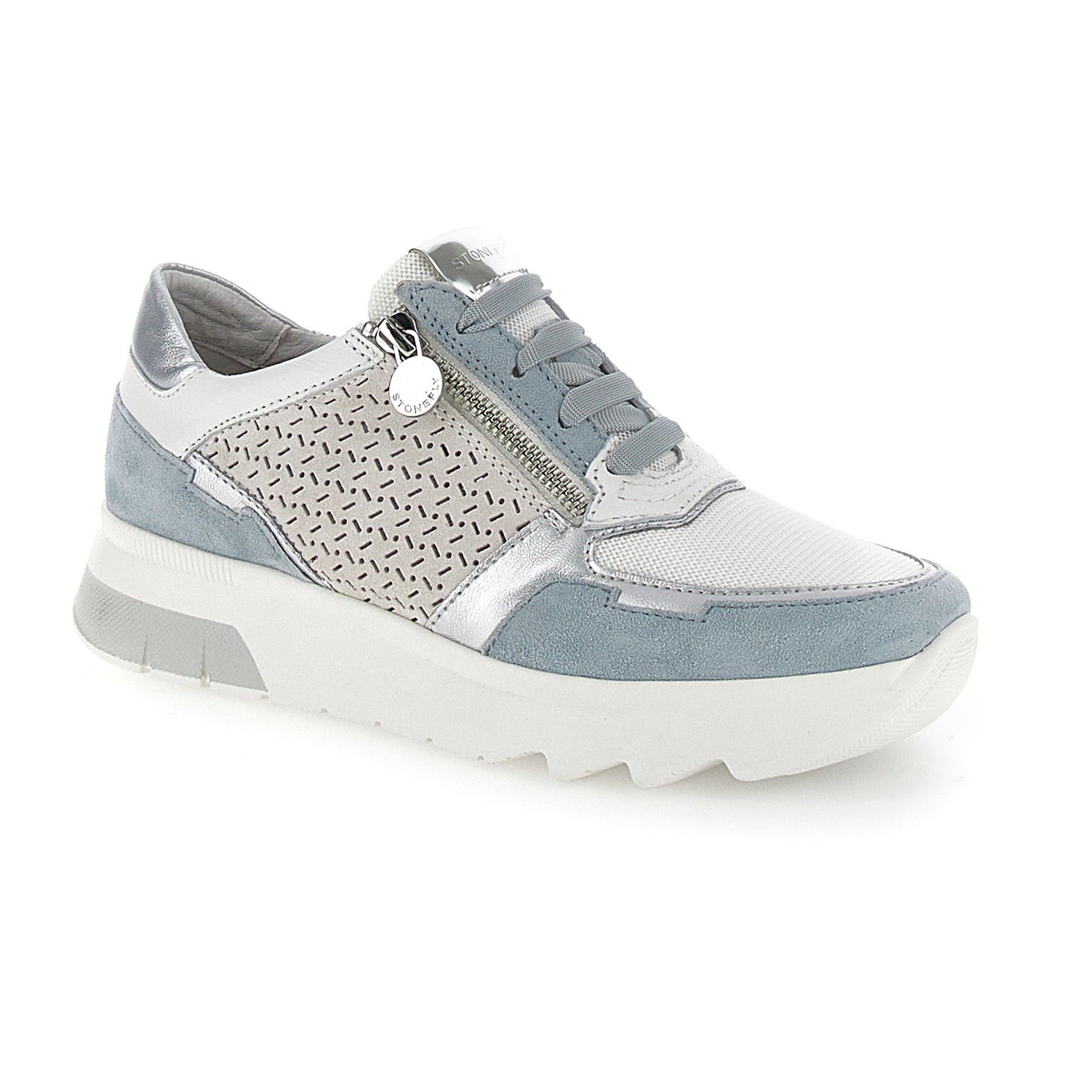 DONNA SCARPE ALLACCIATE SPOCK 40 GRIGIO CHIARO 220907 BU9 02