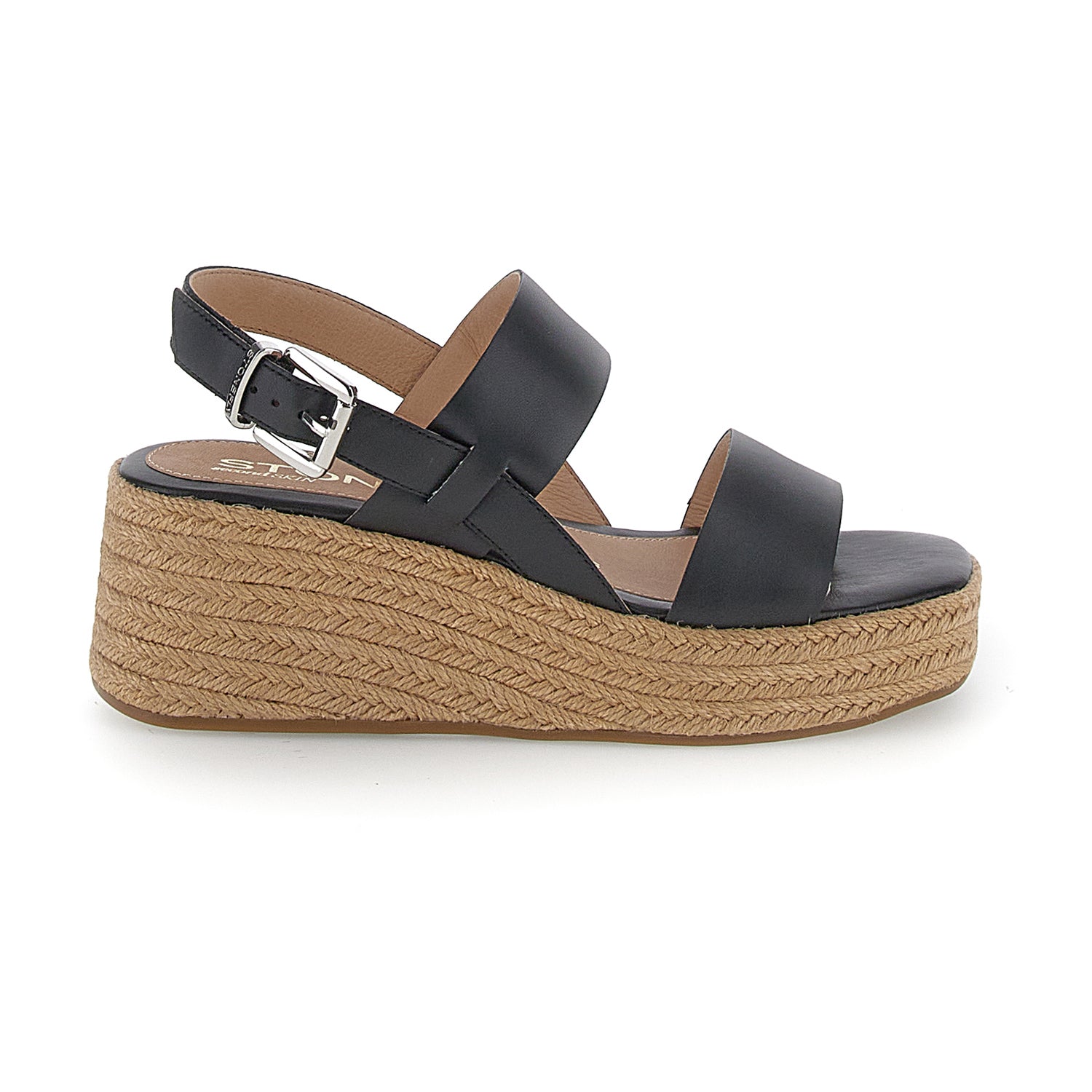 DONNA SANDALI CON ZEPPA IVORY 3 NERO 220941 000 01