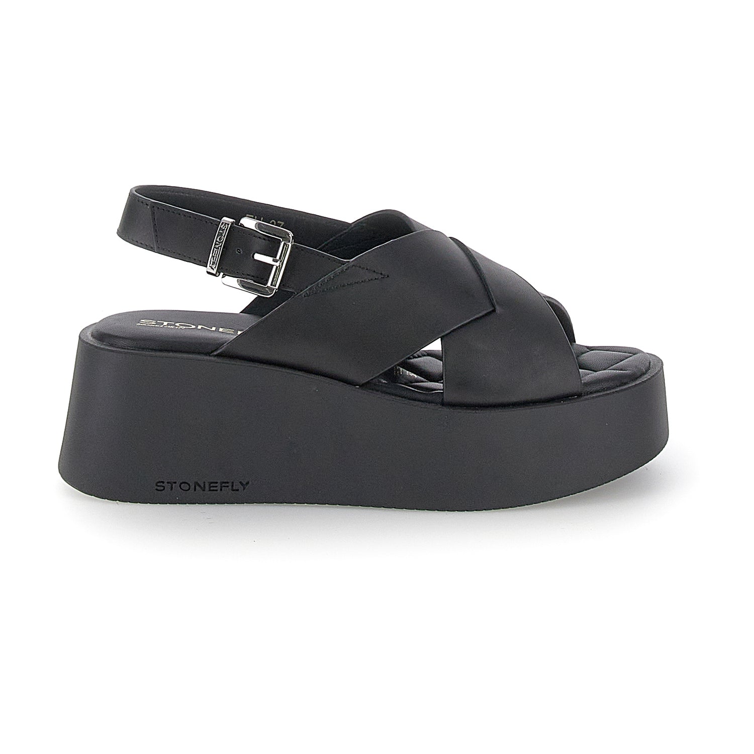 DONNA SANDALI CON ZEPPA PALOMA 1 NERO 220949 000 01