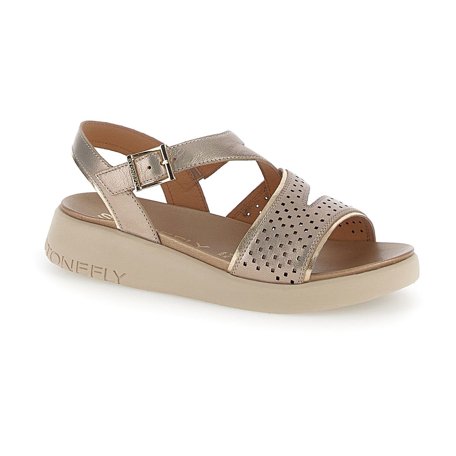 DONNA SANDALI ONDA 3 ORO 220961 I89 02