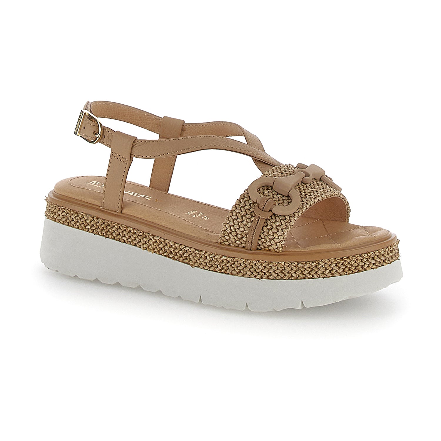 DONNA SANDALI CON ZEPPA SOLES 4 MARRONE 220973 CGF 02