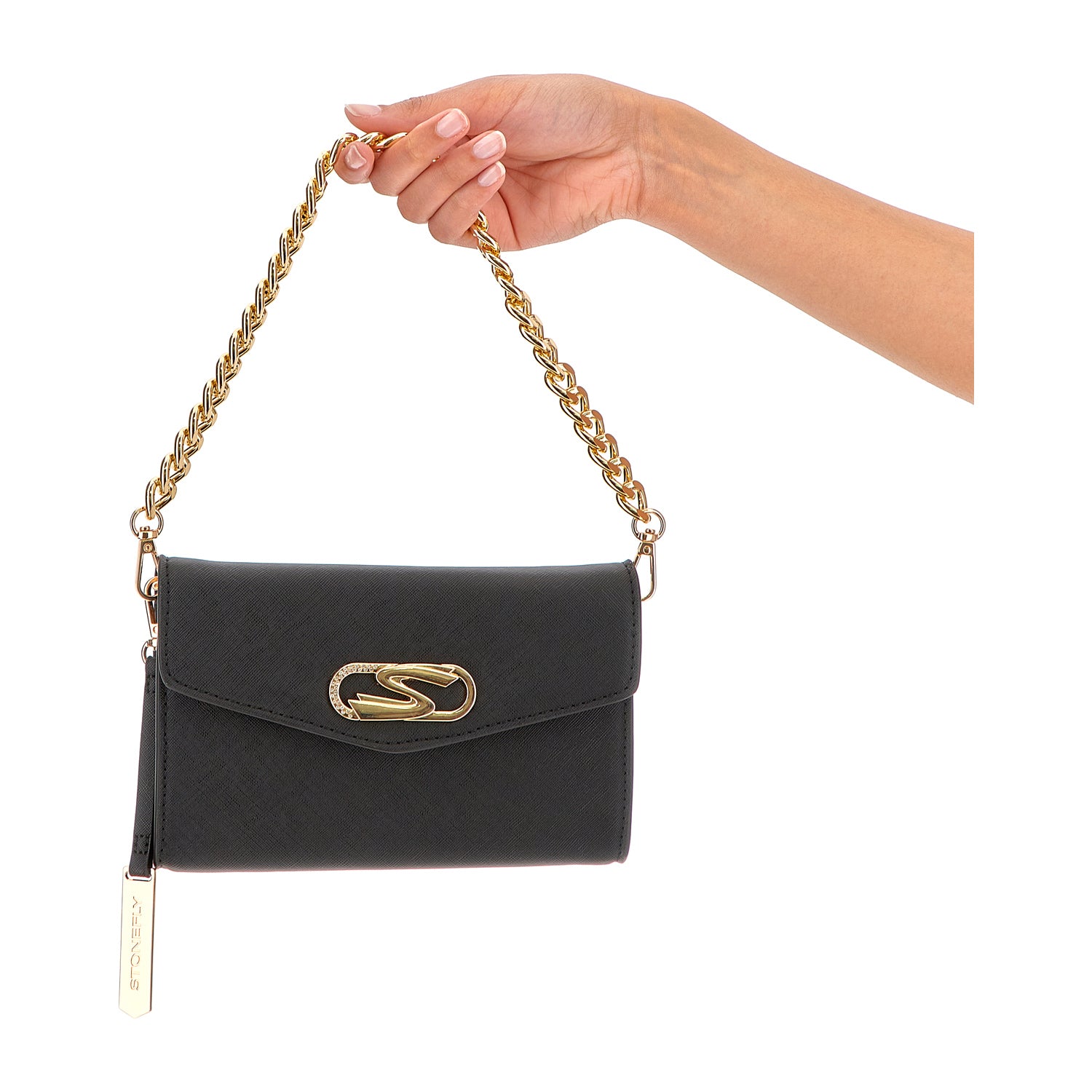 DONNA BORSA A TRACOLLA FLYEVENT FLAP CROSSBODY NERO 221288 000 12