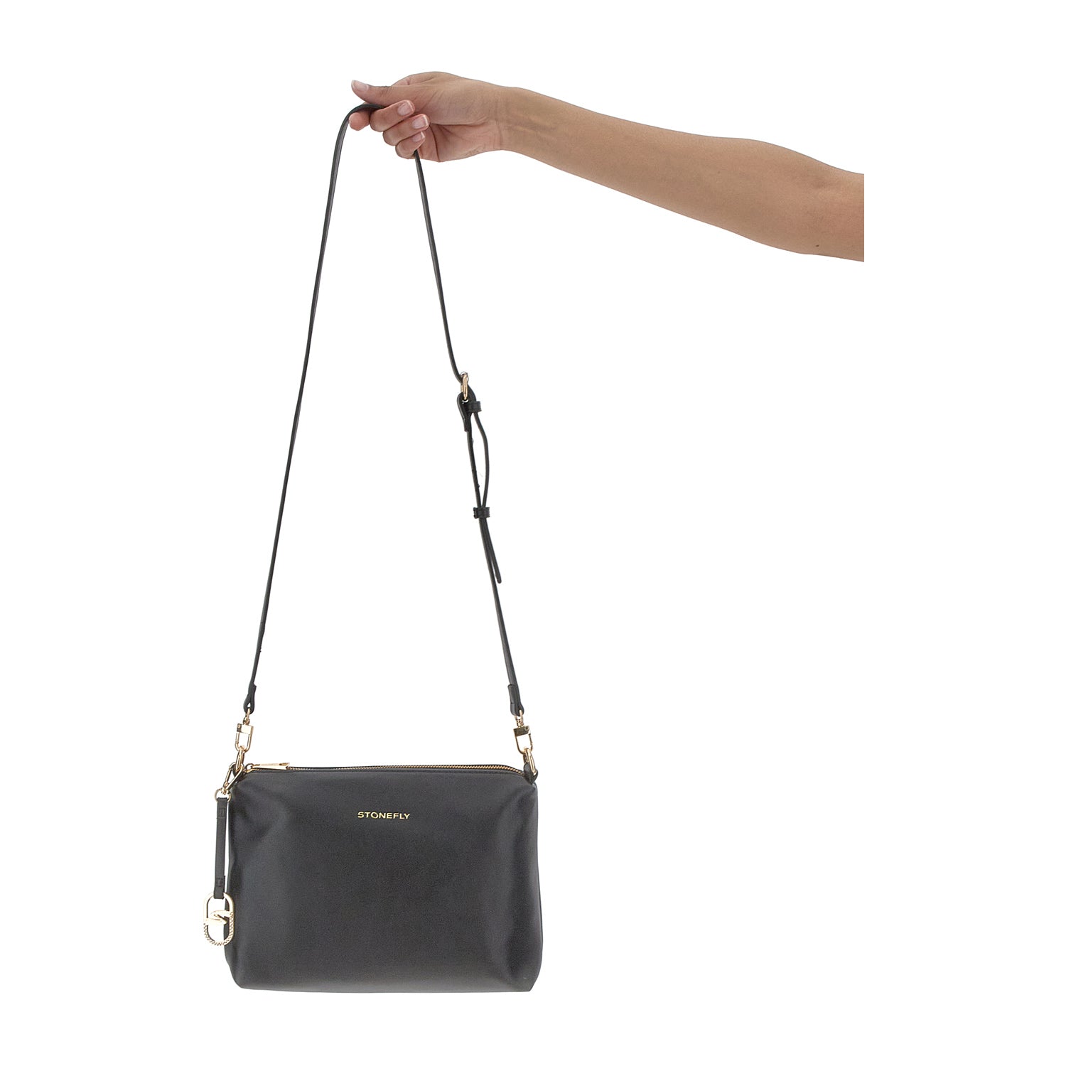 DONNA SACCA FLYGRAIN POUCH BAG NERO 221293 000 12