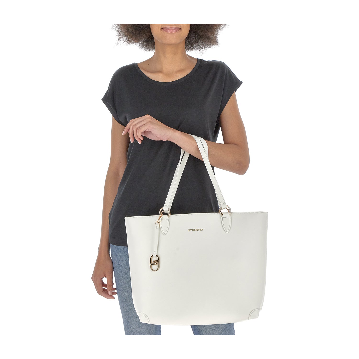 DONNA BORSA SHOPPER FLYGRAIN SHOPPER BIANCO 221294 0F1 11