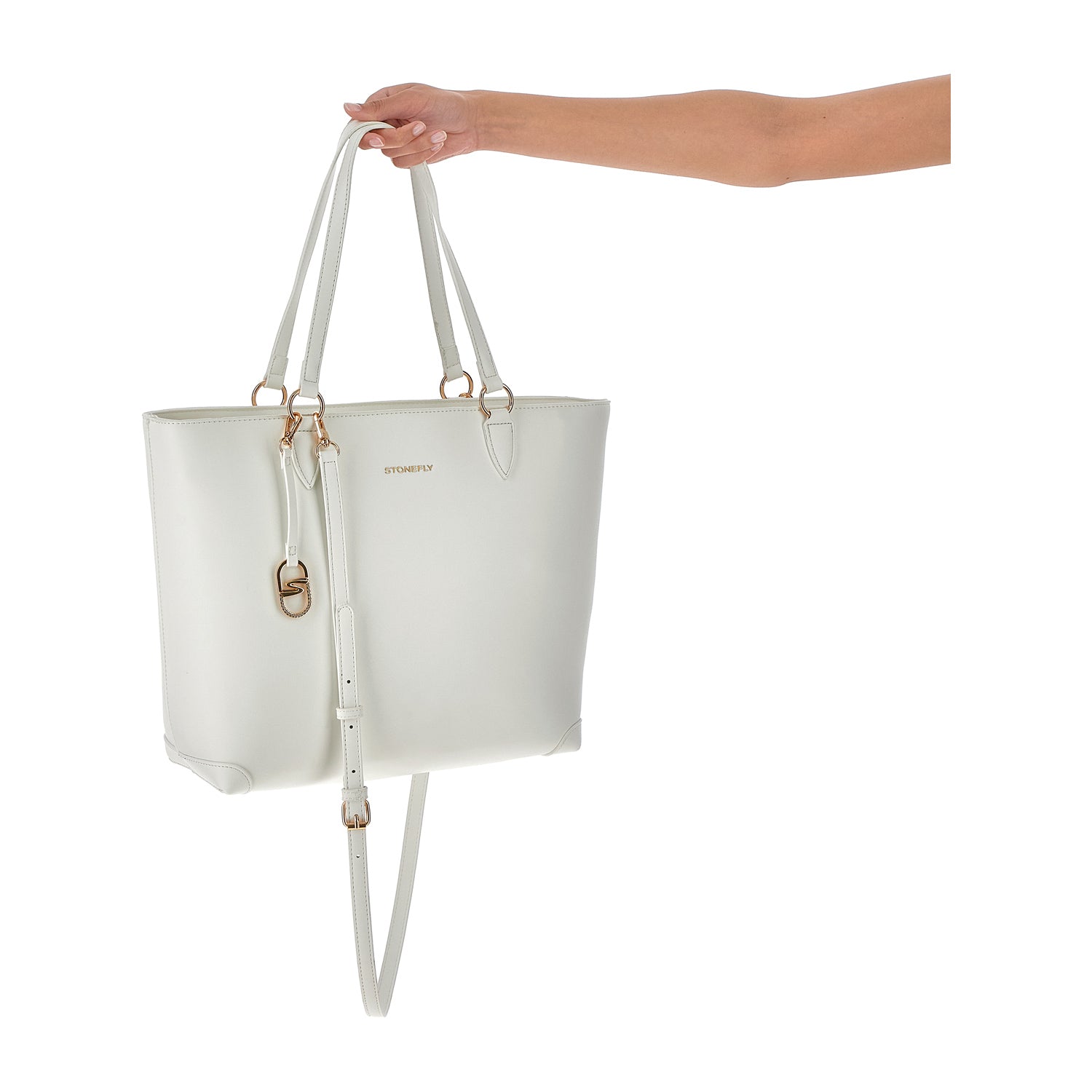 DONNA BORSA SHOPPER FLYGRAIN SHOPPER BIANCO 221294 0F1 12