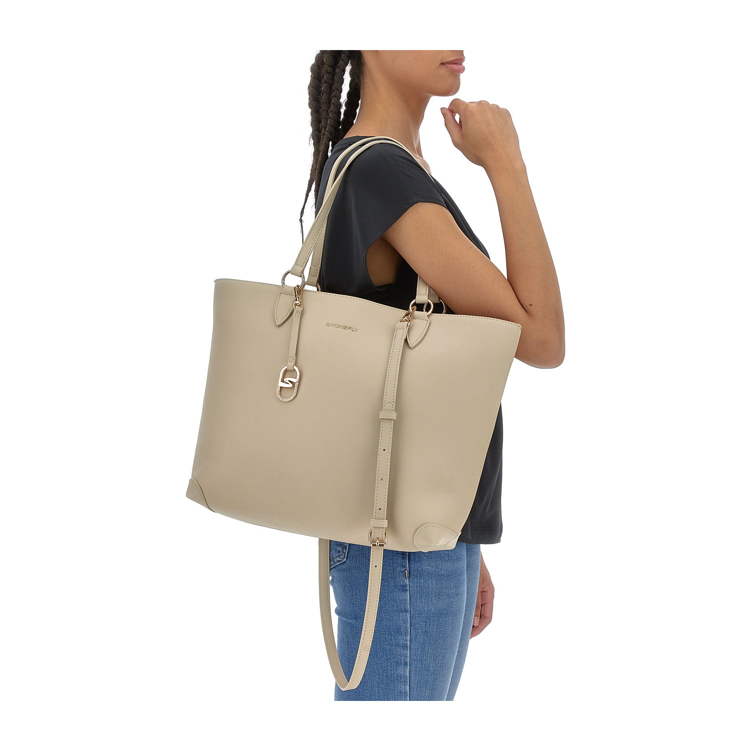 DONNA BORSA SHOPPER FLYGRAIN SHOPPER BEIGE 221294 9WI 11