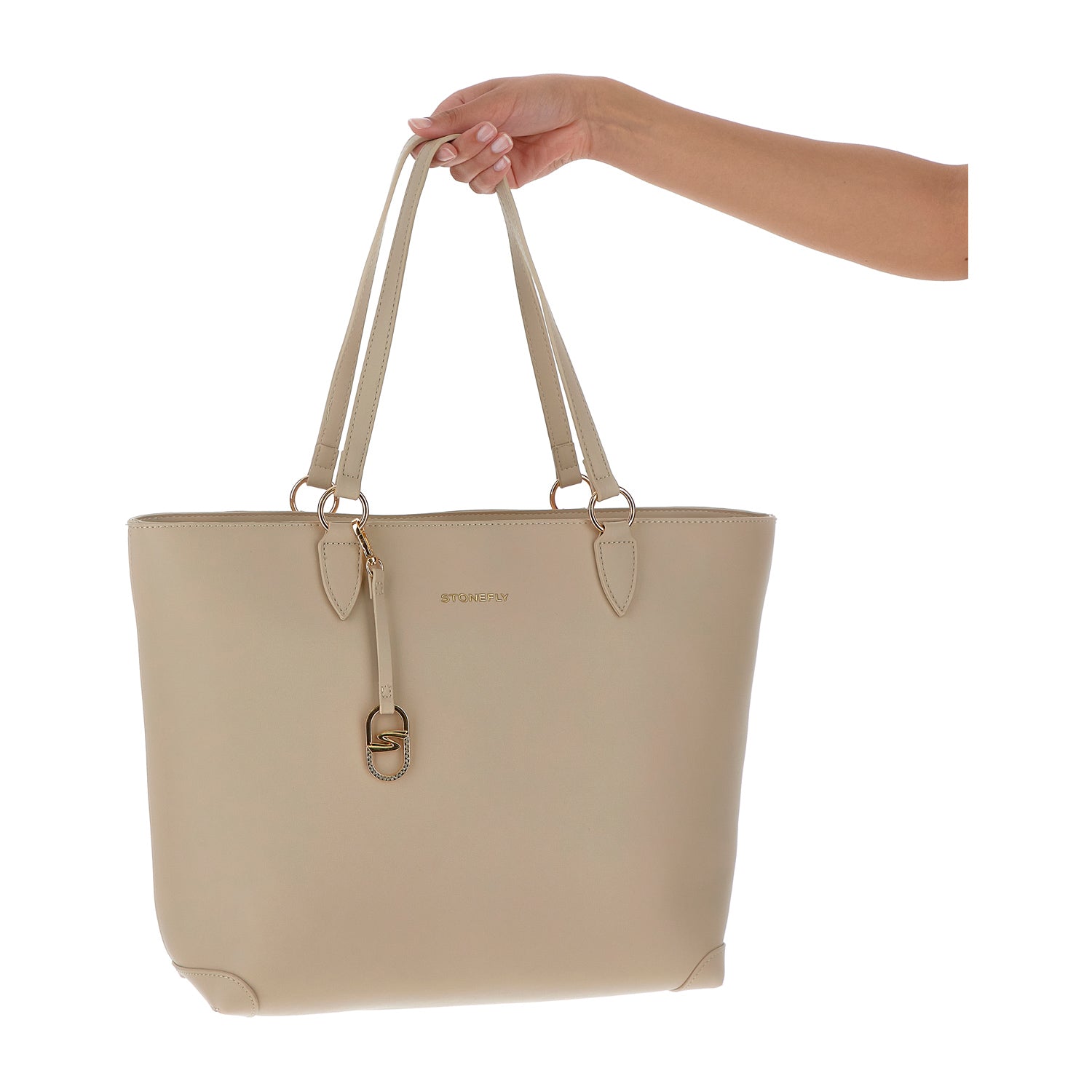 DONNA BORSA SHOPPER FLYGRAIN SHOPPER BEIGE 221294 9WI 12