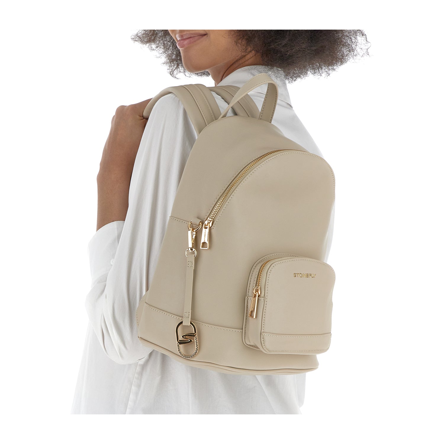 DONNA ZAINO FLYGRAIN BACKPACK BEIGE 221296 9WI 11