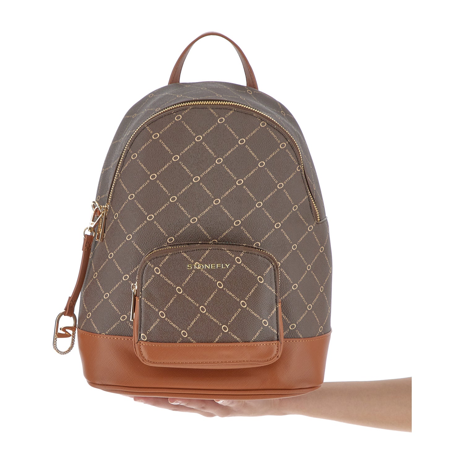 DONNA ZAINO FLYSIGN BACKPACK MARRONE 221305 M29 12