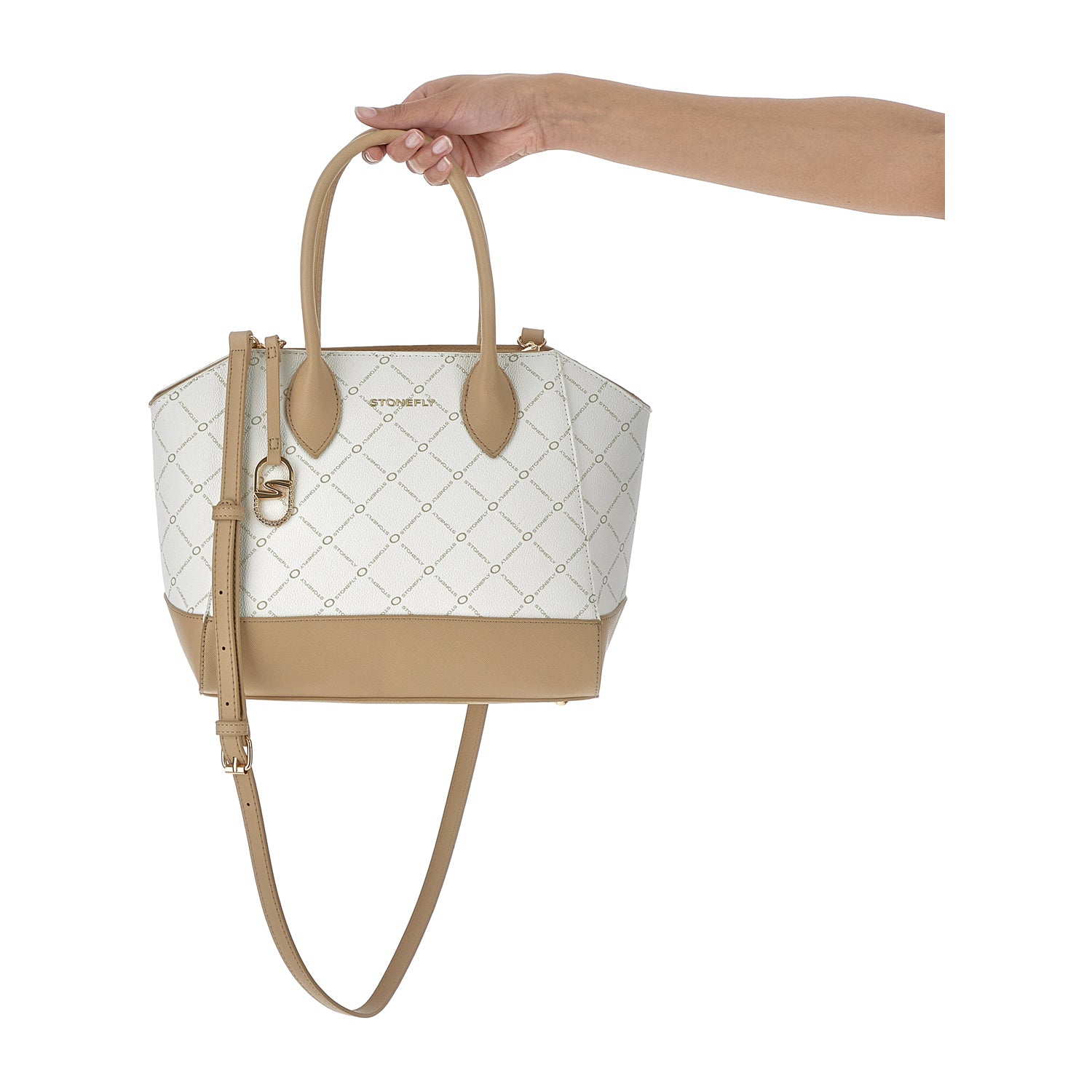 DONNA BORSA TOTE FLYSIGN HANDBAG BIANCO 221308 010 12