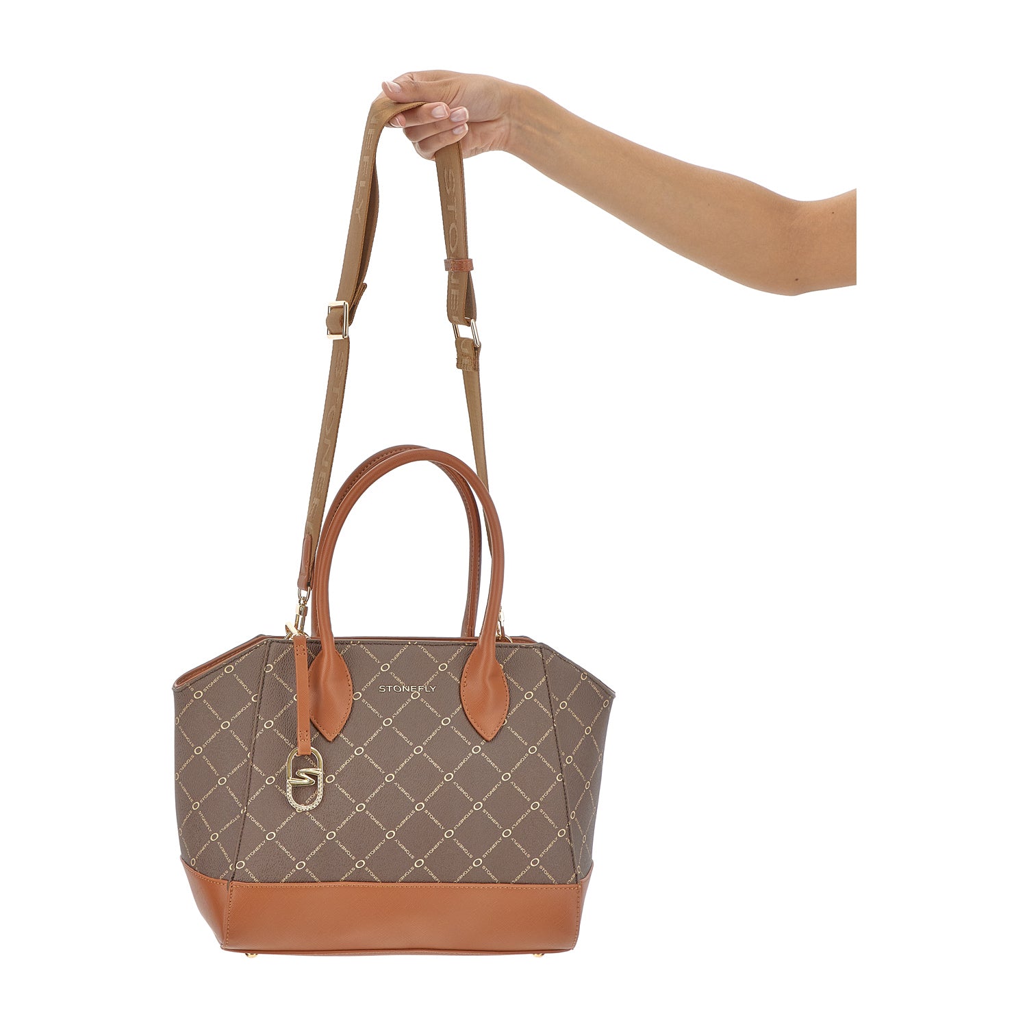 DONNA BORSA TOTE FLYSIGN HANDBAG MARRONE 221308 M29 12