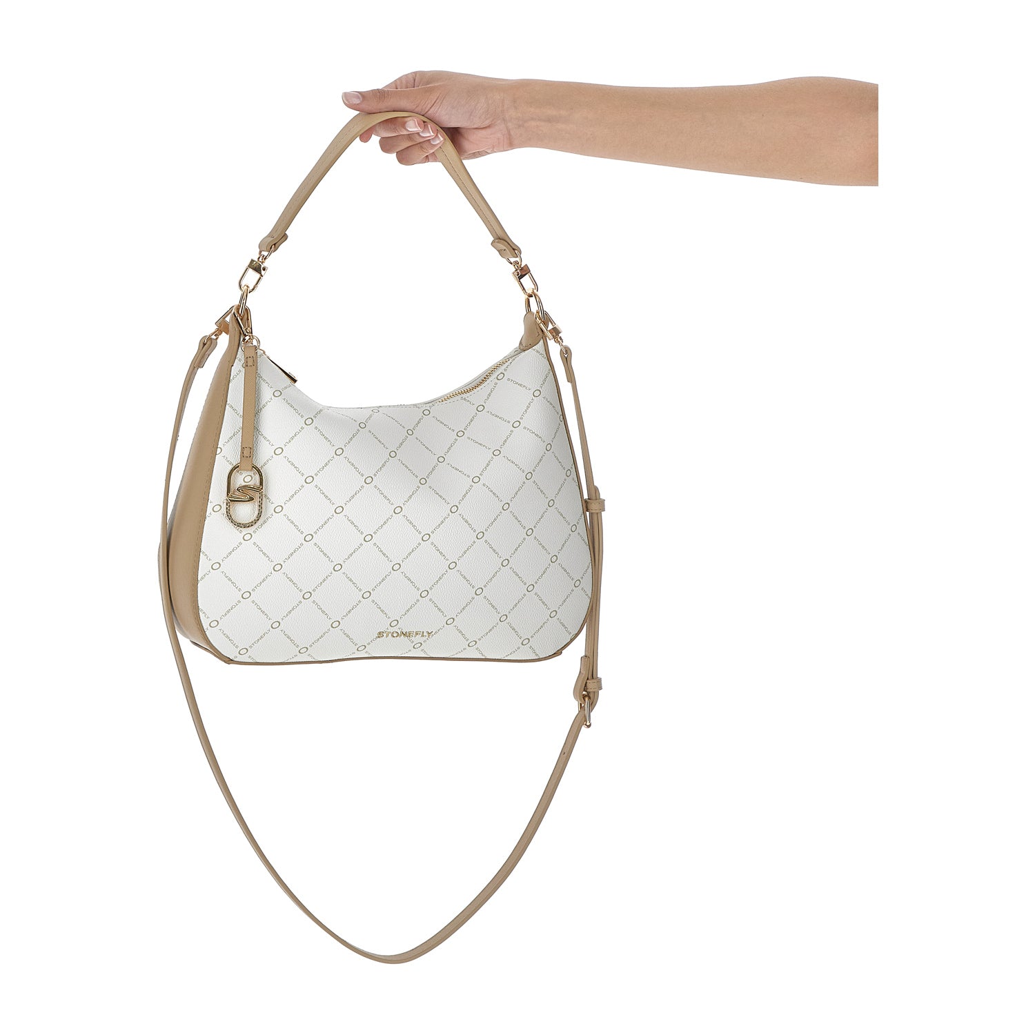 DONNA BORSA HOBO FLYSIGN HOBO M BIANCO 221309 010 12