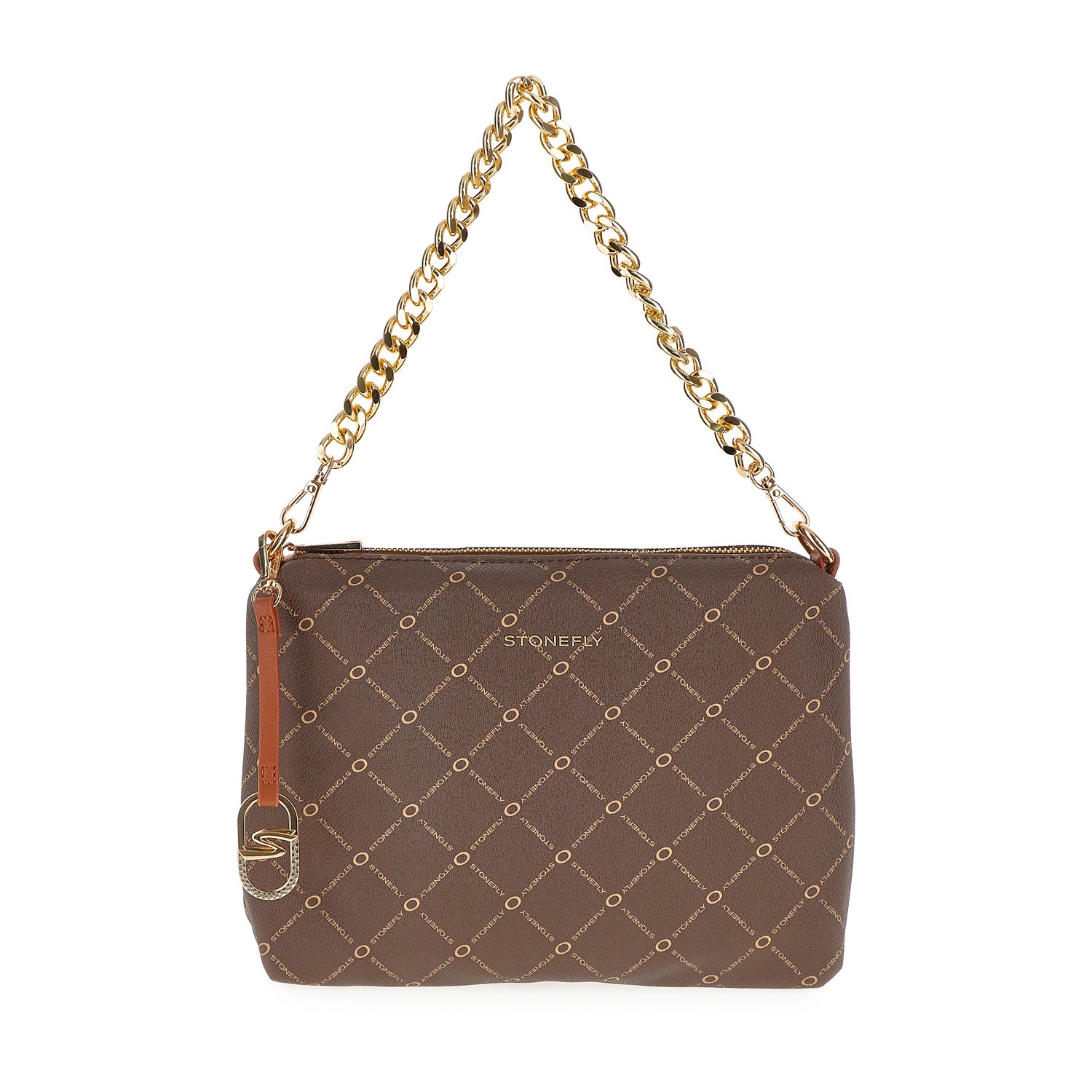 DONNA SACCA FLYSIGN POUCH BAG MARRONE 221310 M29 01