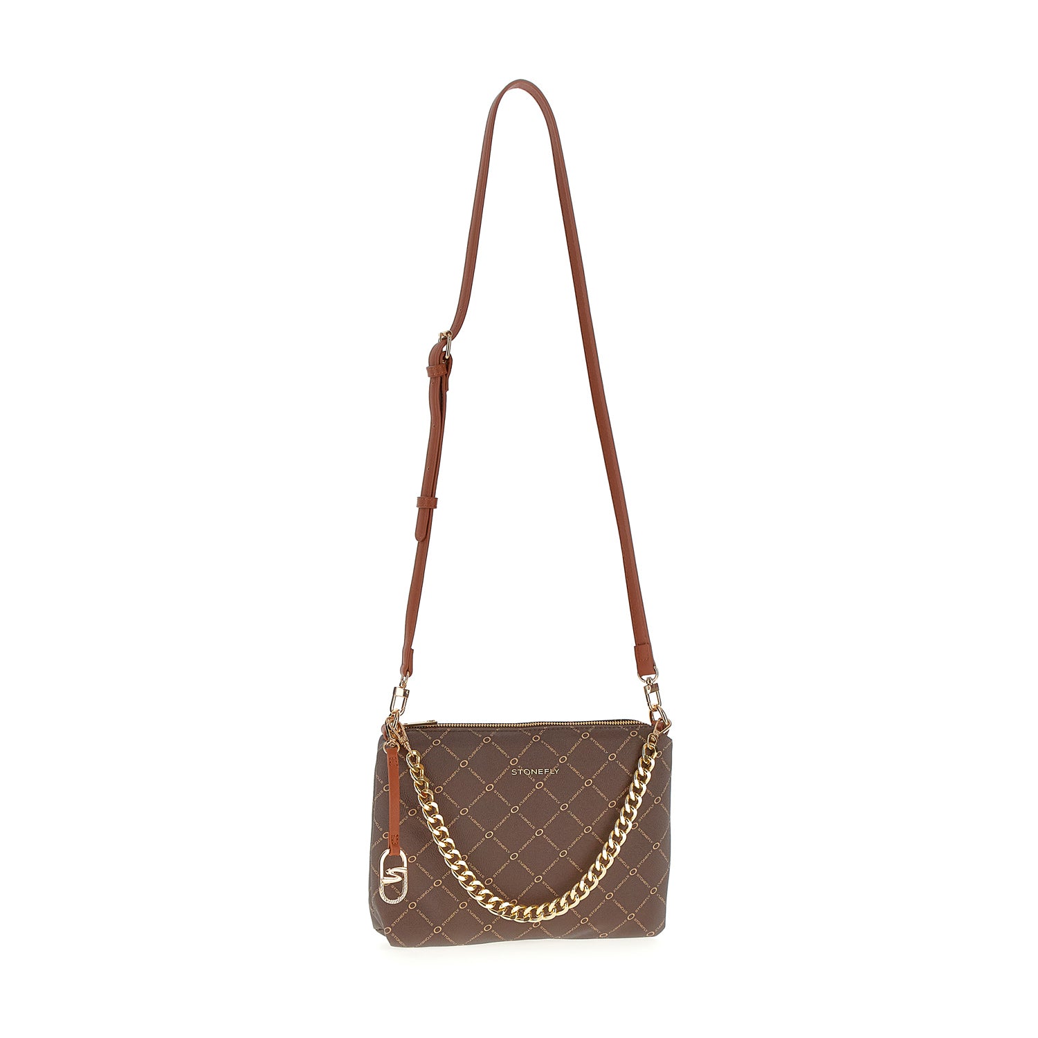 DONNA SACCA FLYSIGN POUCH BAG MARRONE 221310 M29 02