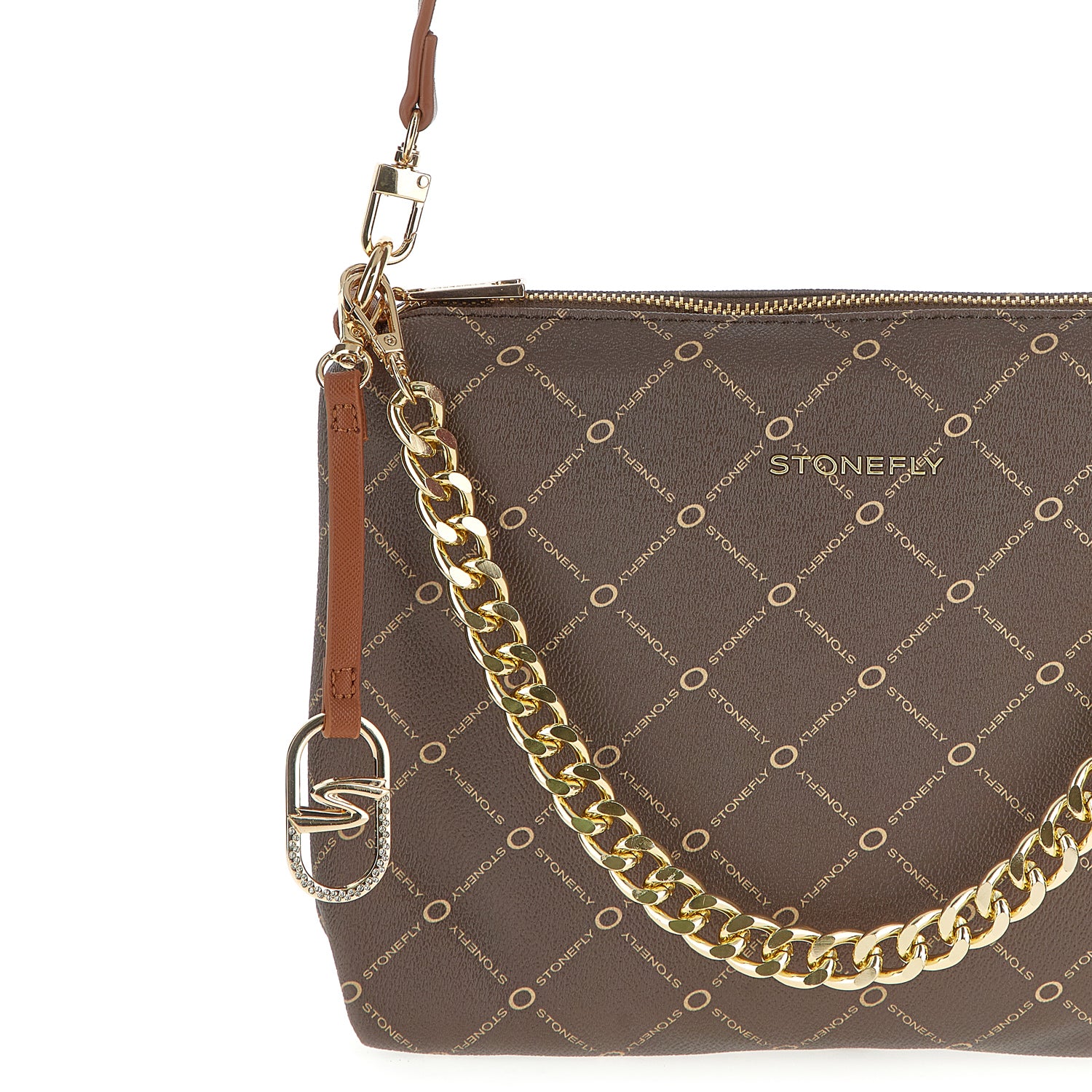 DONNA SACCA FLYSIGN POUCH BAG MARRONE 221310 M29 03