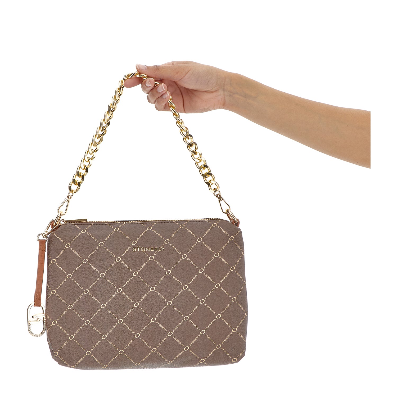 DONNA SACCA FLYSIGN POUCH BAG MARRONE 221310 M29 12