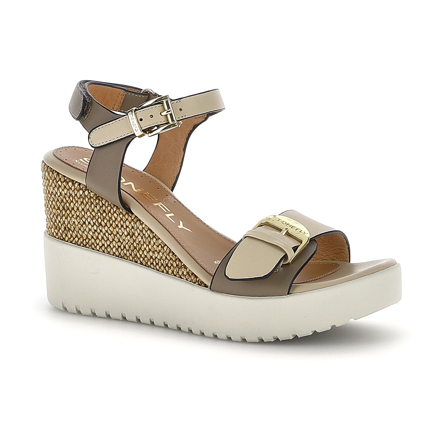 DONNA SANDALI CON ZEPPA ELY 21 BEIGE 222301 EGD 02