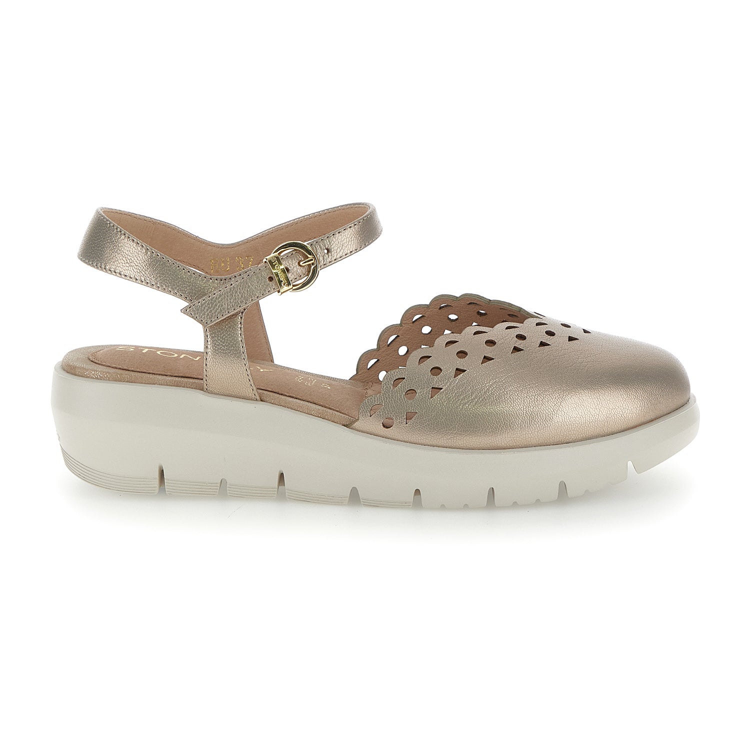 Wedge Sandali 34 Donna Geox® PONZA: Women's Gold Wedge Sandals