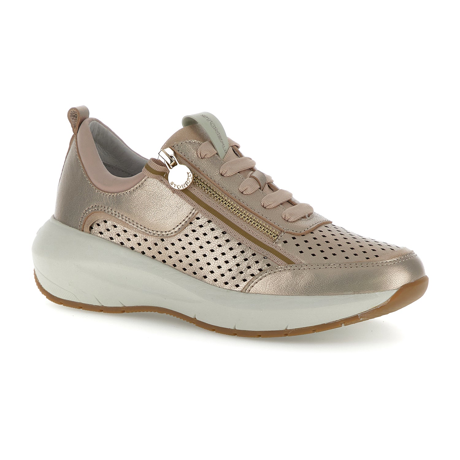 DONNA SCARPE ALLACCIATE TWINS 5 ORO 222397 I89 02