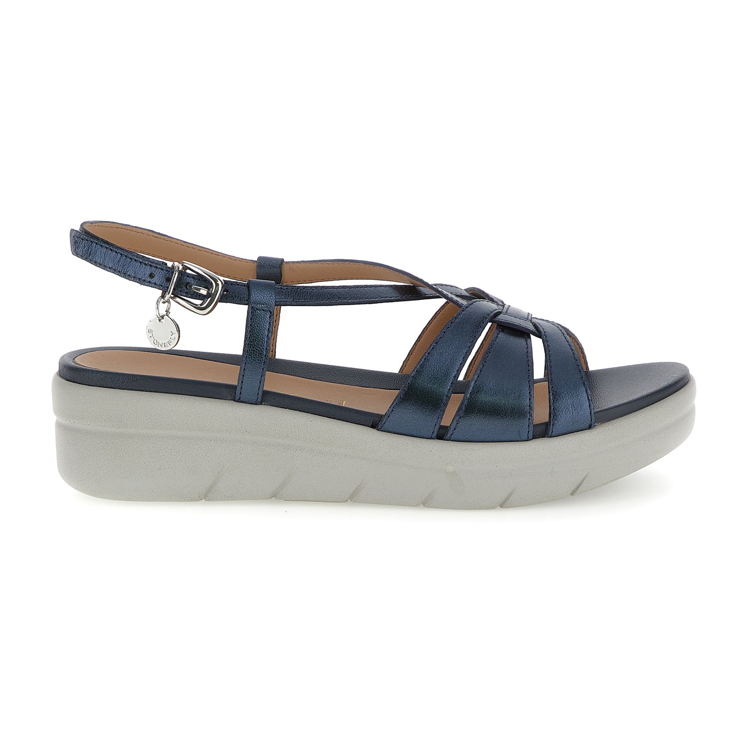 DONNA SANDALI CON ZEPPA AQUA 28 BLU SCURO 222538 100 01