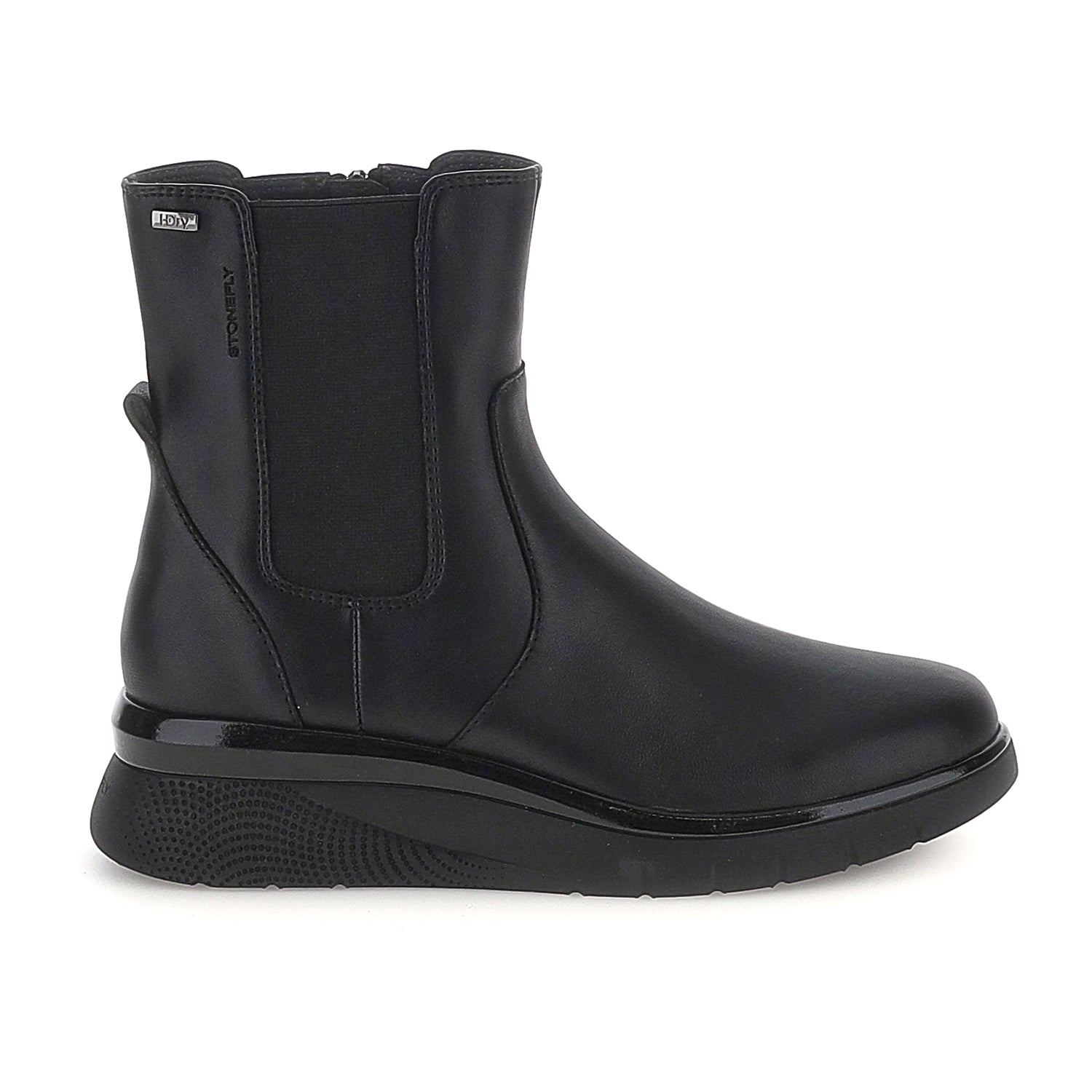 Stivaletti Chelsea Donna IF FASHION, Platform, Suola Track, Pelle Sintetica, Neri
