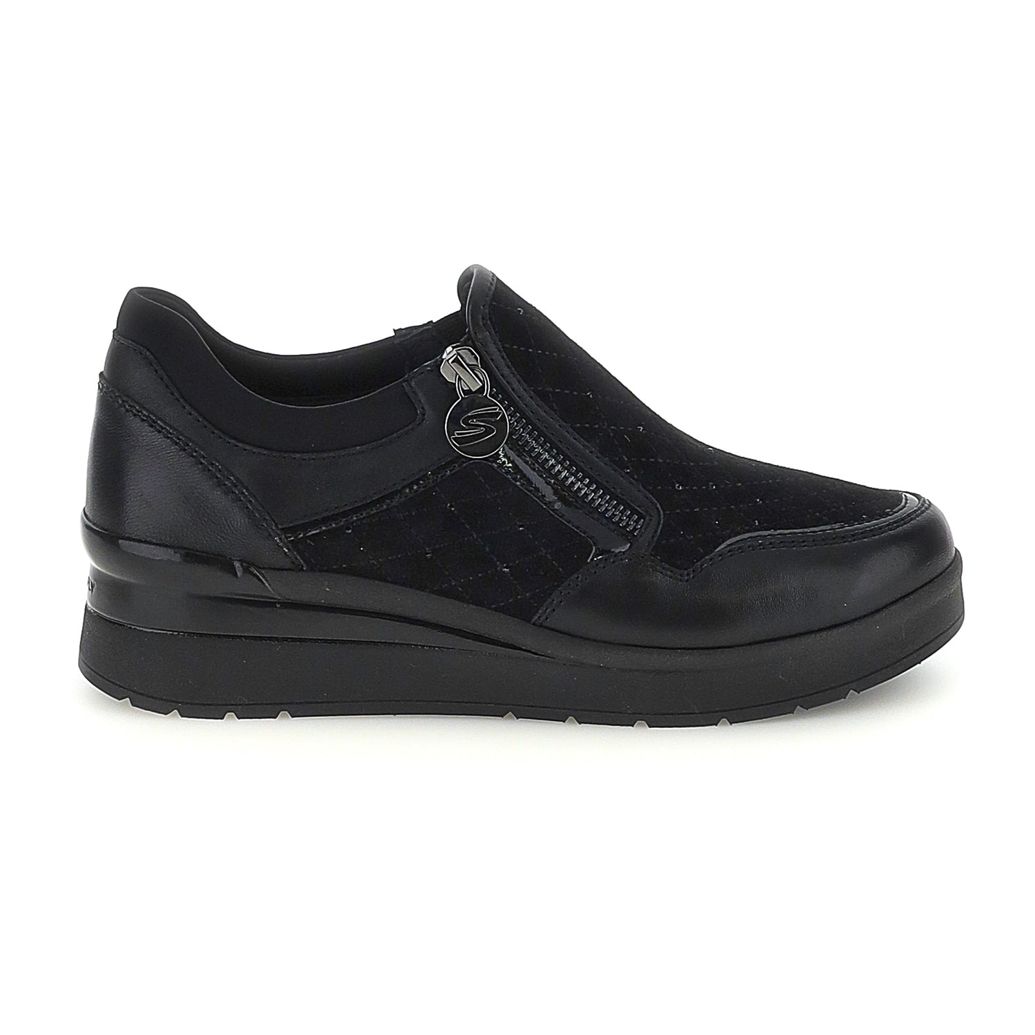 DONNA SCARPE CON CERNIERA CREAM 62 NERO 222959 000 01